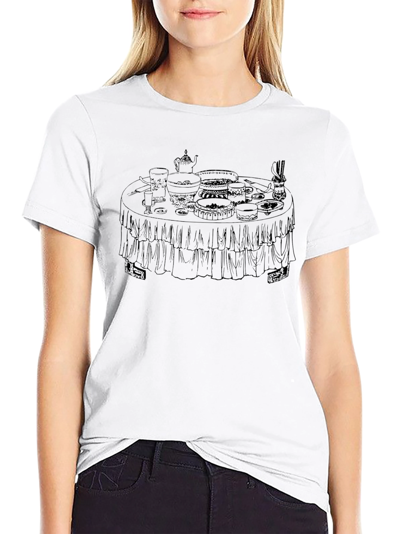 Black Tea Party Graphic Tee - Quirky Style view 9