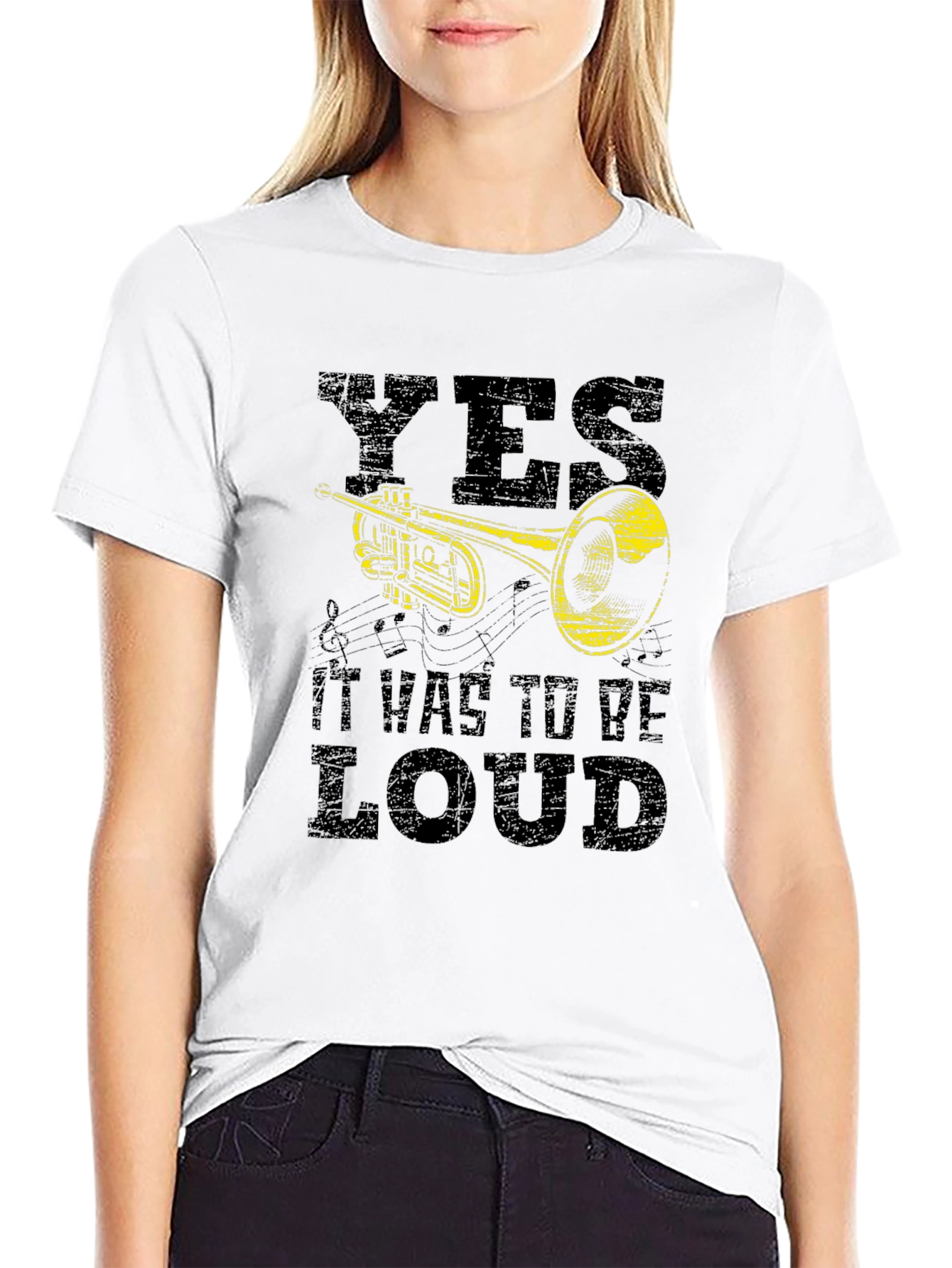 Black Yes, It Was To Be Loud - Trumpet T-Shirt view 9