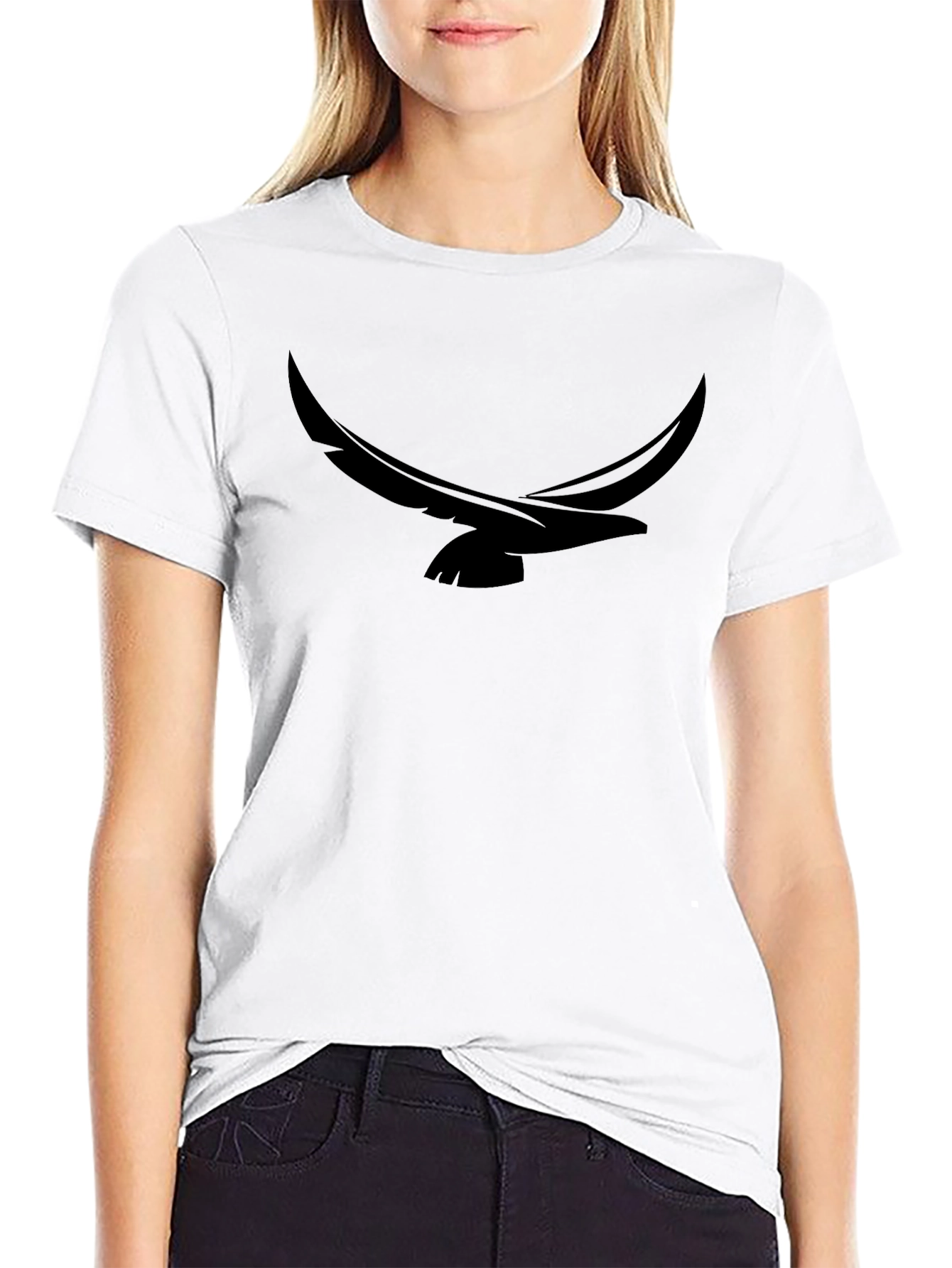 Black Eagle Graphic Tee - Men's Short Sleeve Crew Neck - 9