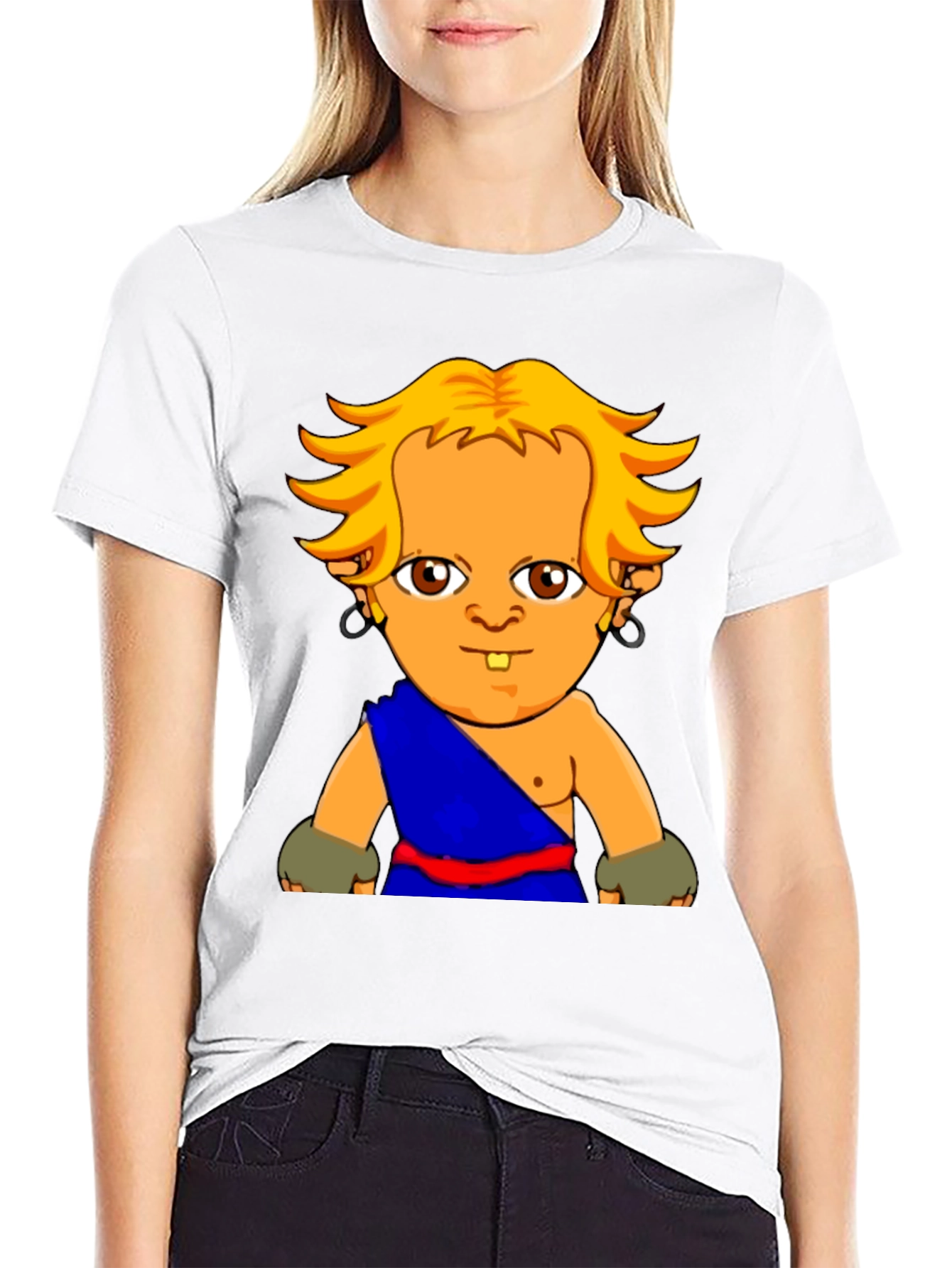 Black Cartoon Character Graphic Black T-Shirt view 9