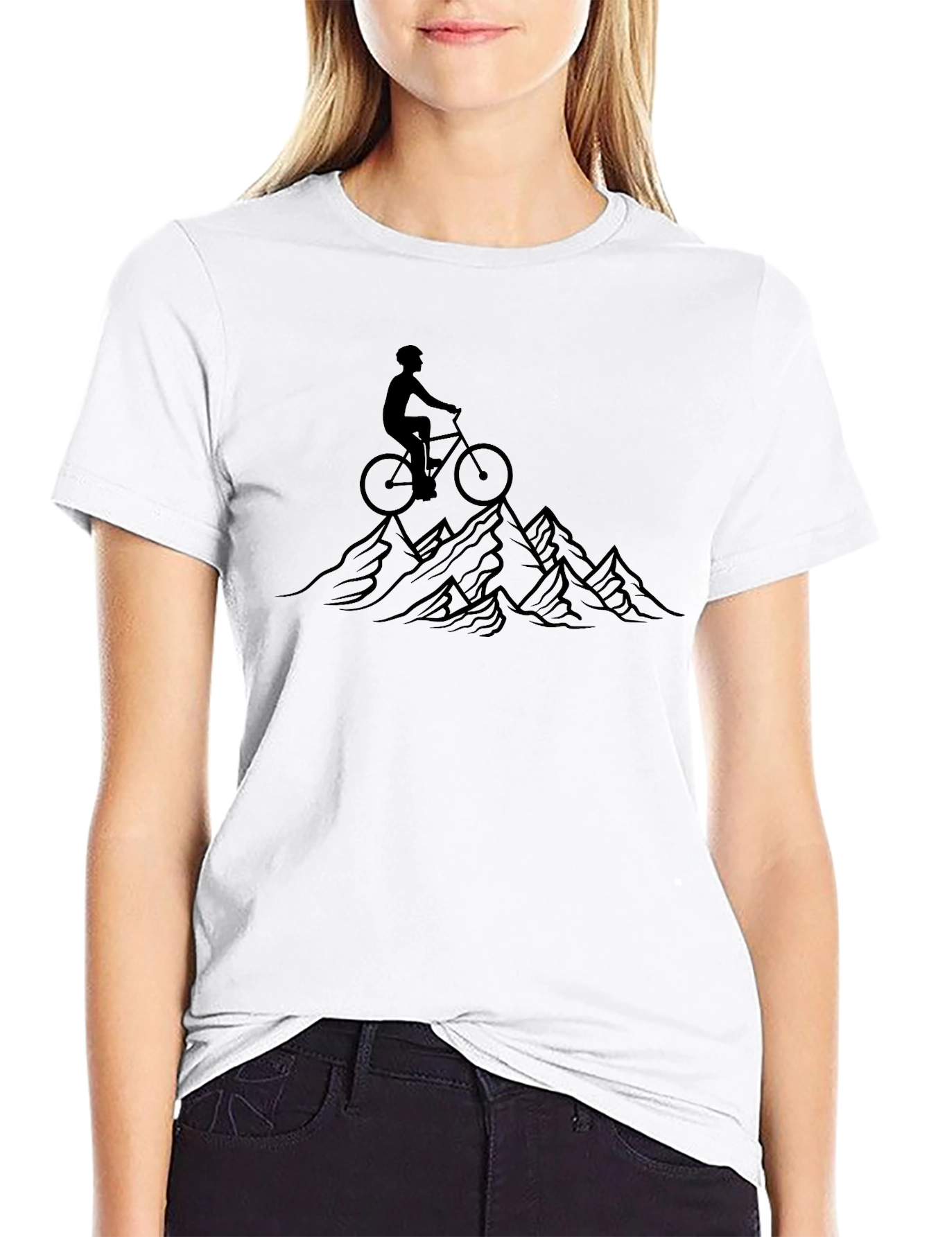 Black Mountain Biker Graphic Tee - Black view 9