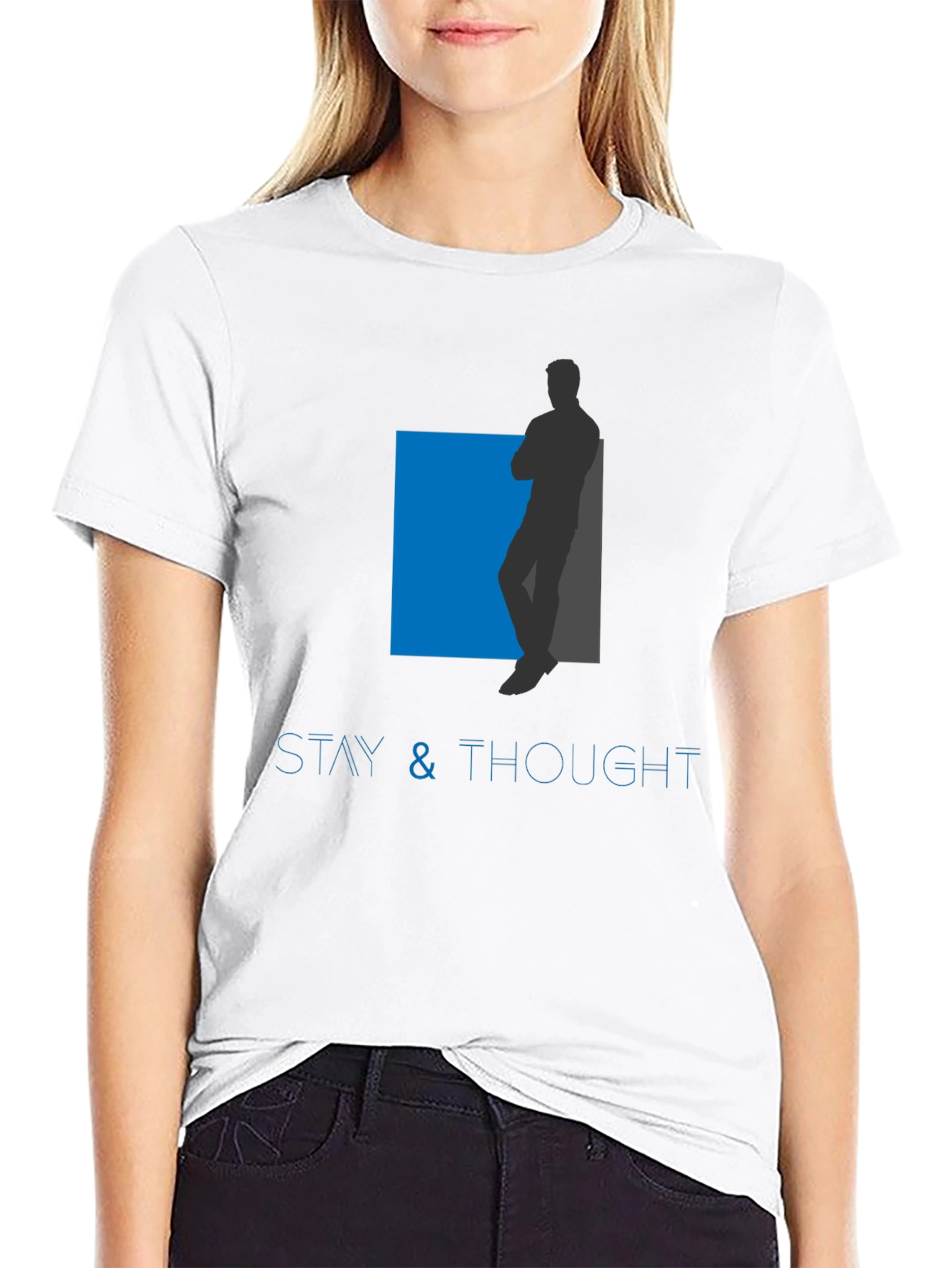 Black Stay & Thought Graphic T-Shirt - Relaxed Style view 9