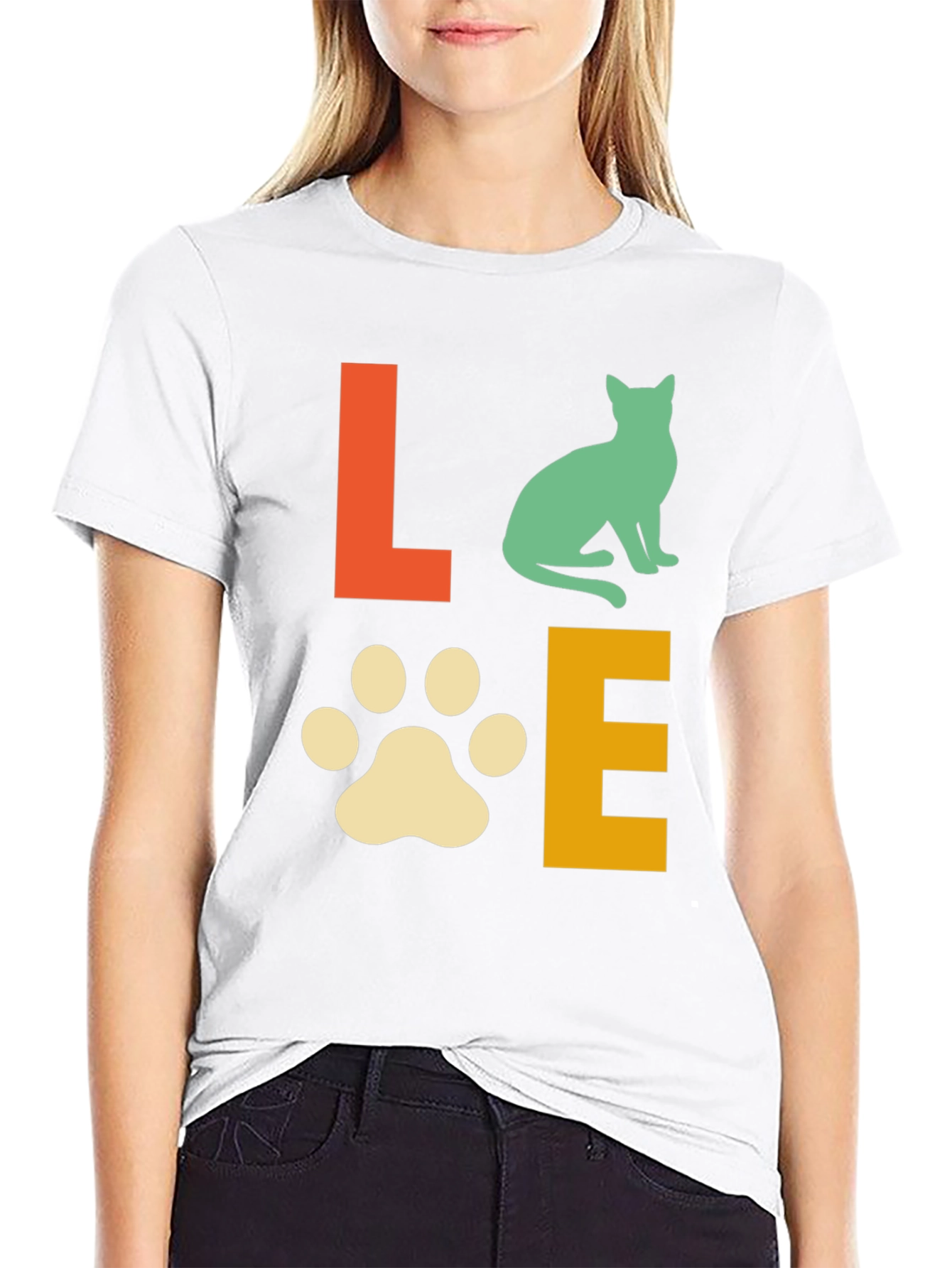 Black Love Cat T-Shirt view 9