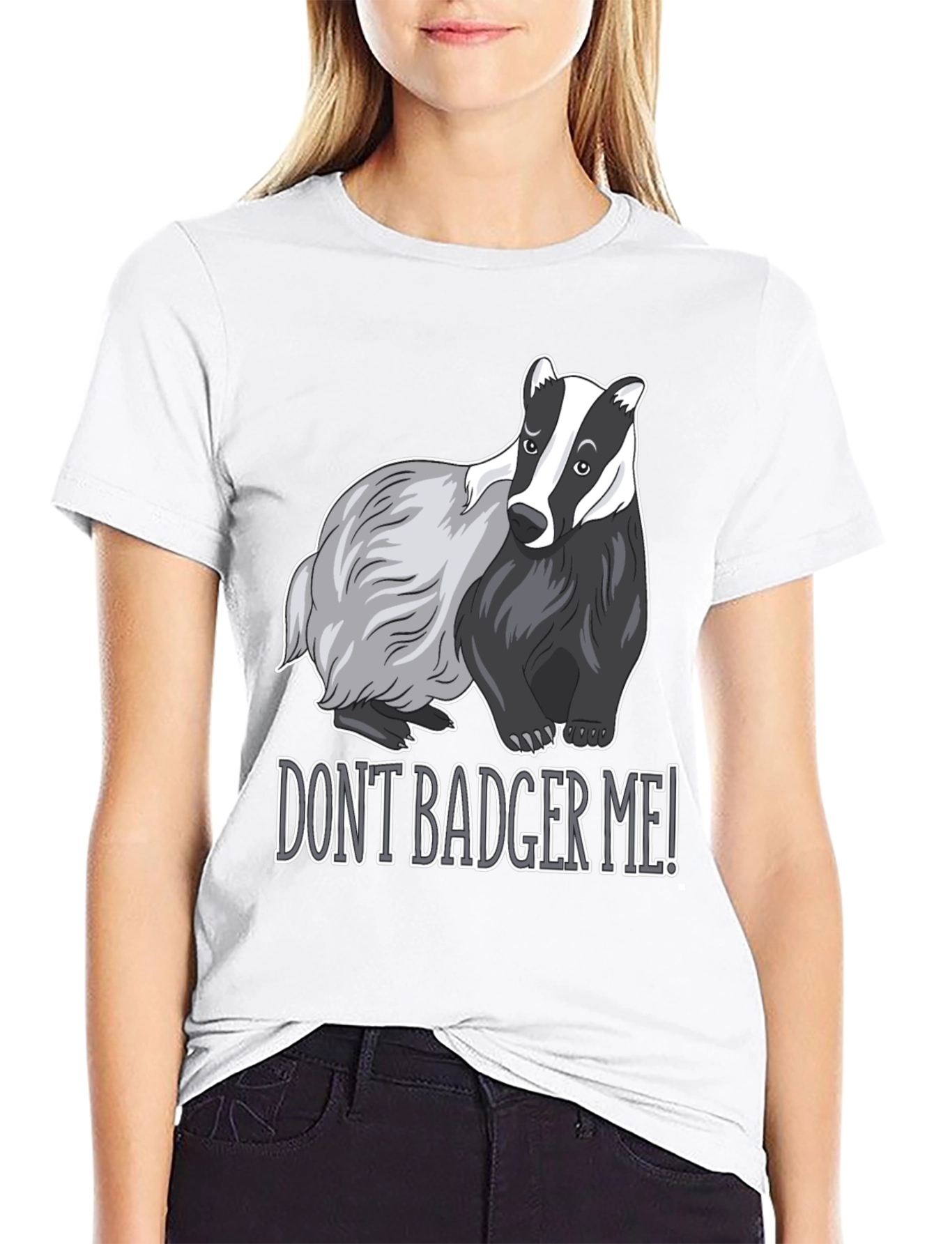 Black Don't Badger Me! Graphic T-Shirt - Black view 9
