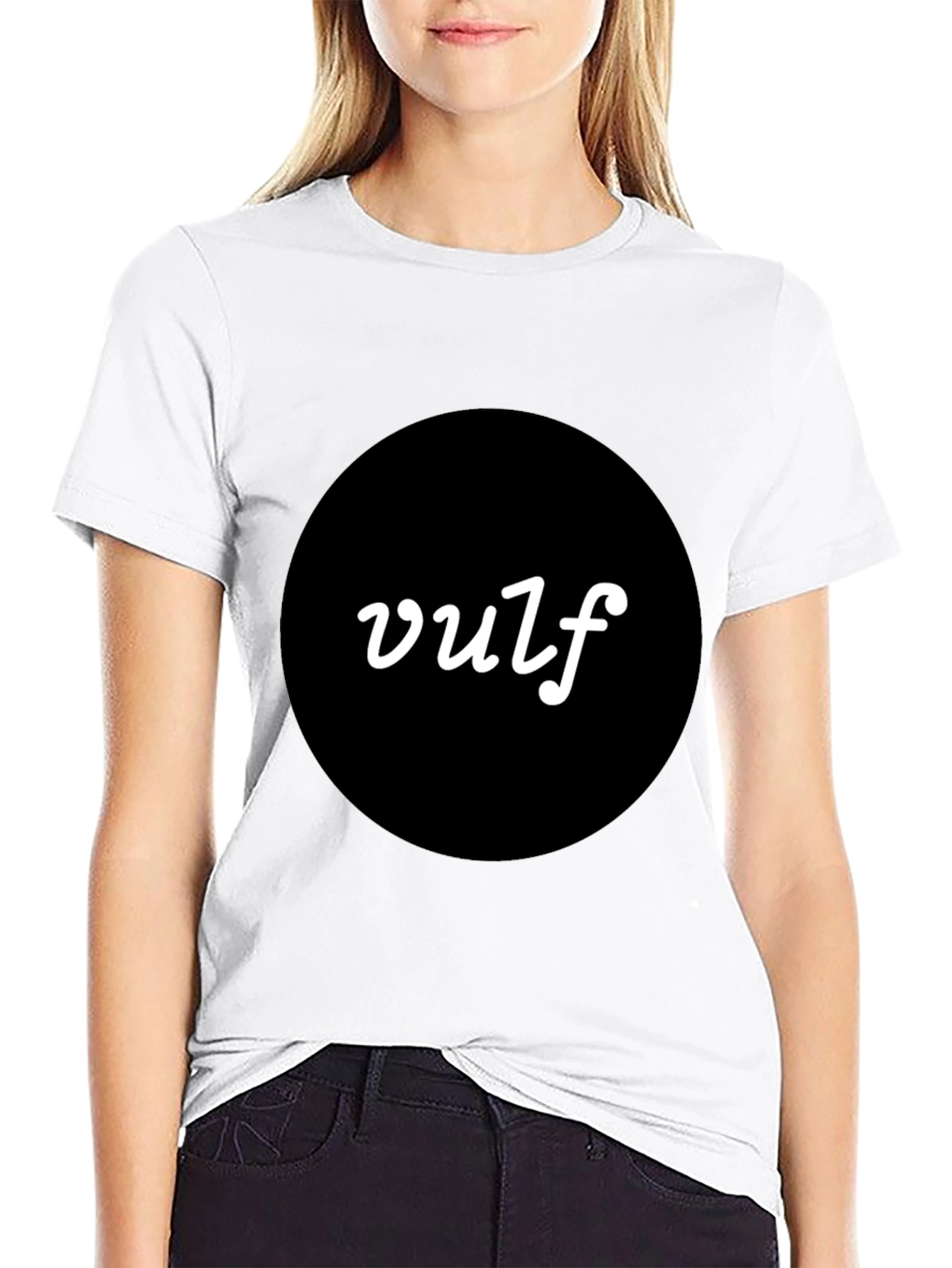 Black Vulf T-Shirt - Modern Black Tee with Bold Logo view 9