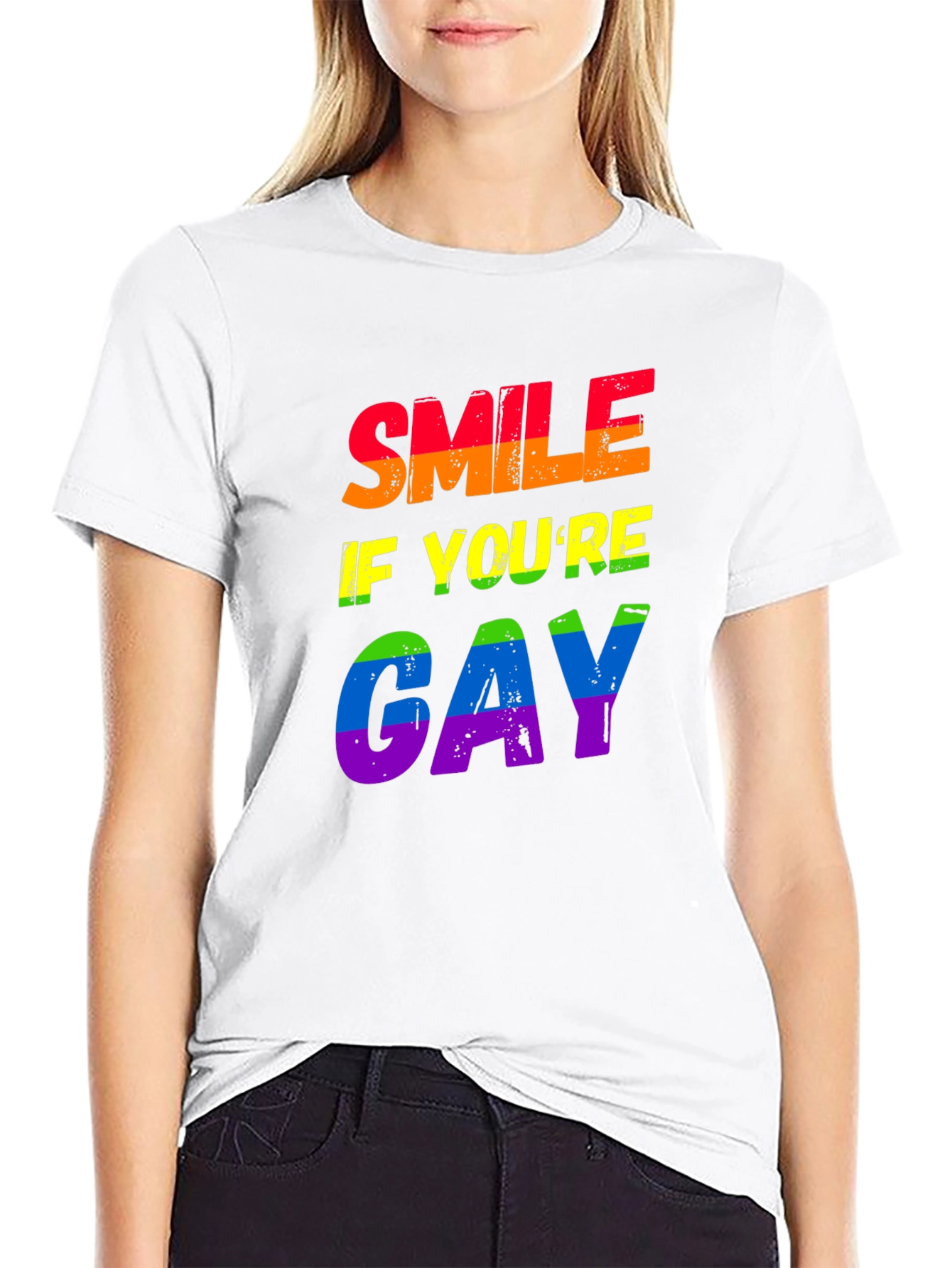 Smile If You're Gay Rainbow Pride T-Shirt - 9