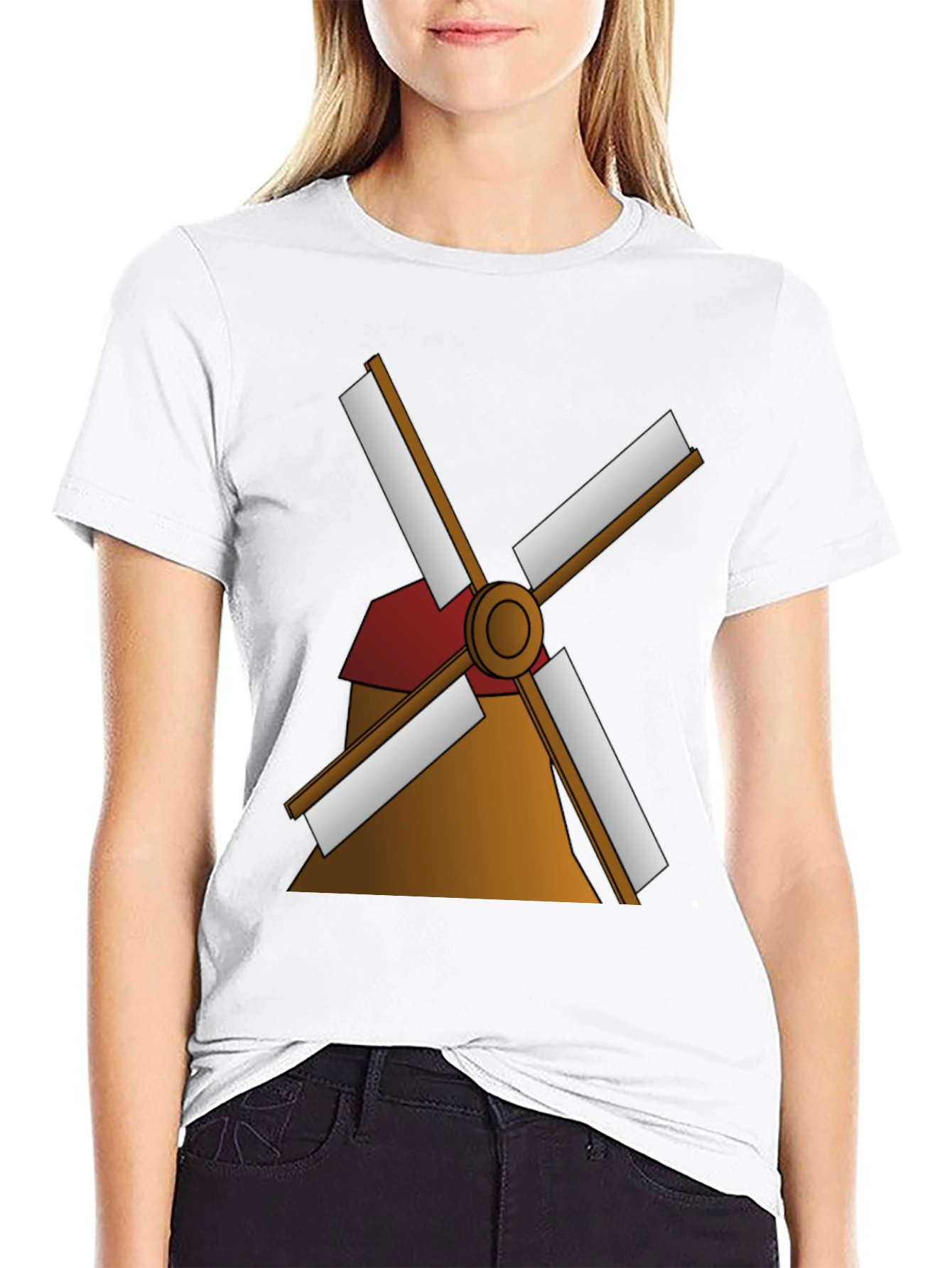 Black Windmill Graphic Tee - Classic Style view 9