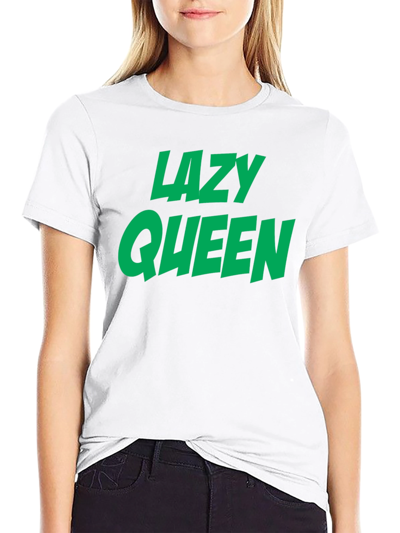 Black Lazy Queen Graphic Tee - Black view 9