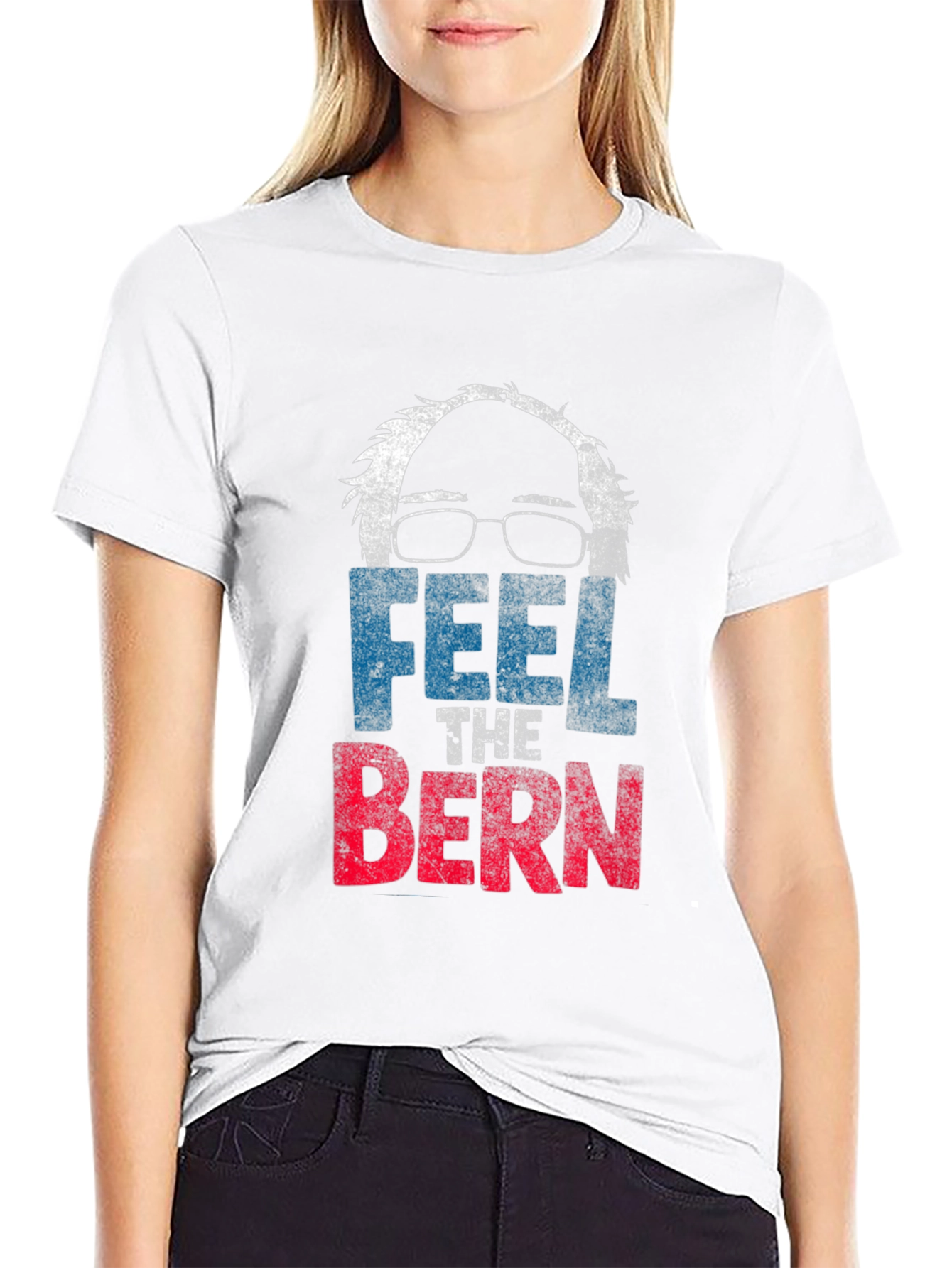 Black Feel the Bern T-Shirt Political Tee view 9