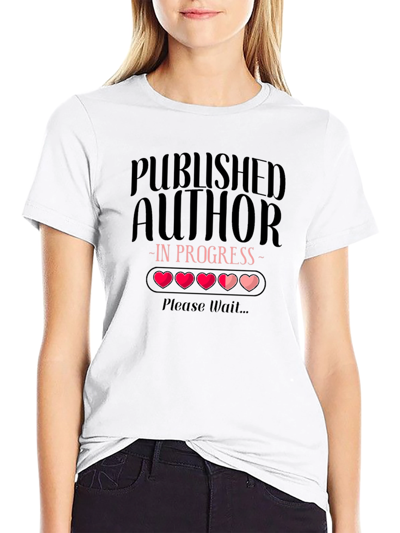 Black Published Author In Progress T-Shirt view 9