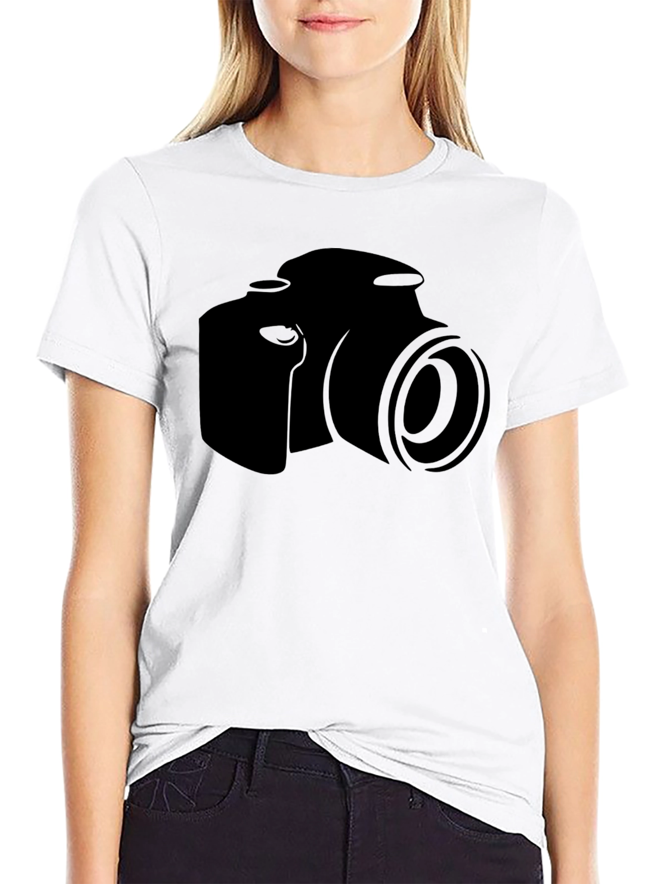 Black Camera Graphic T-Shirt - Black Cotton Tee for Photo Lovers view 9