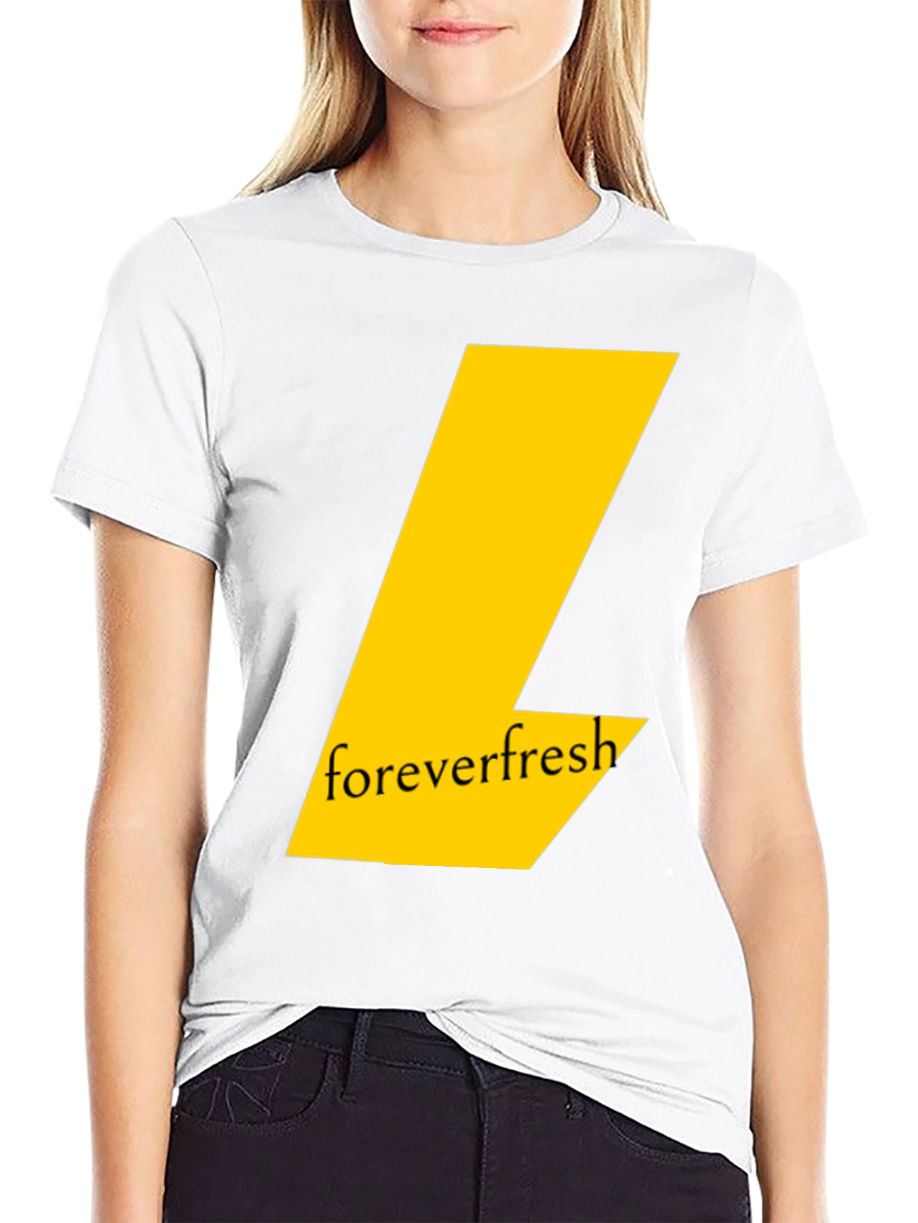Black Forever Fresh Black T-Shirt: Modern Graphic Tee view 9