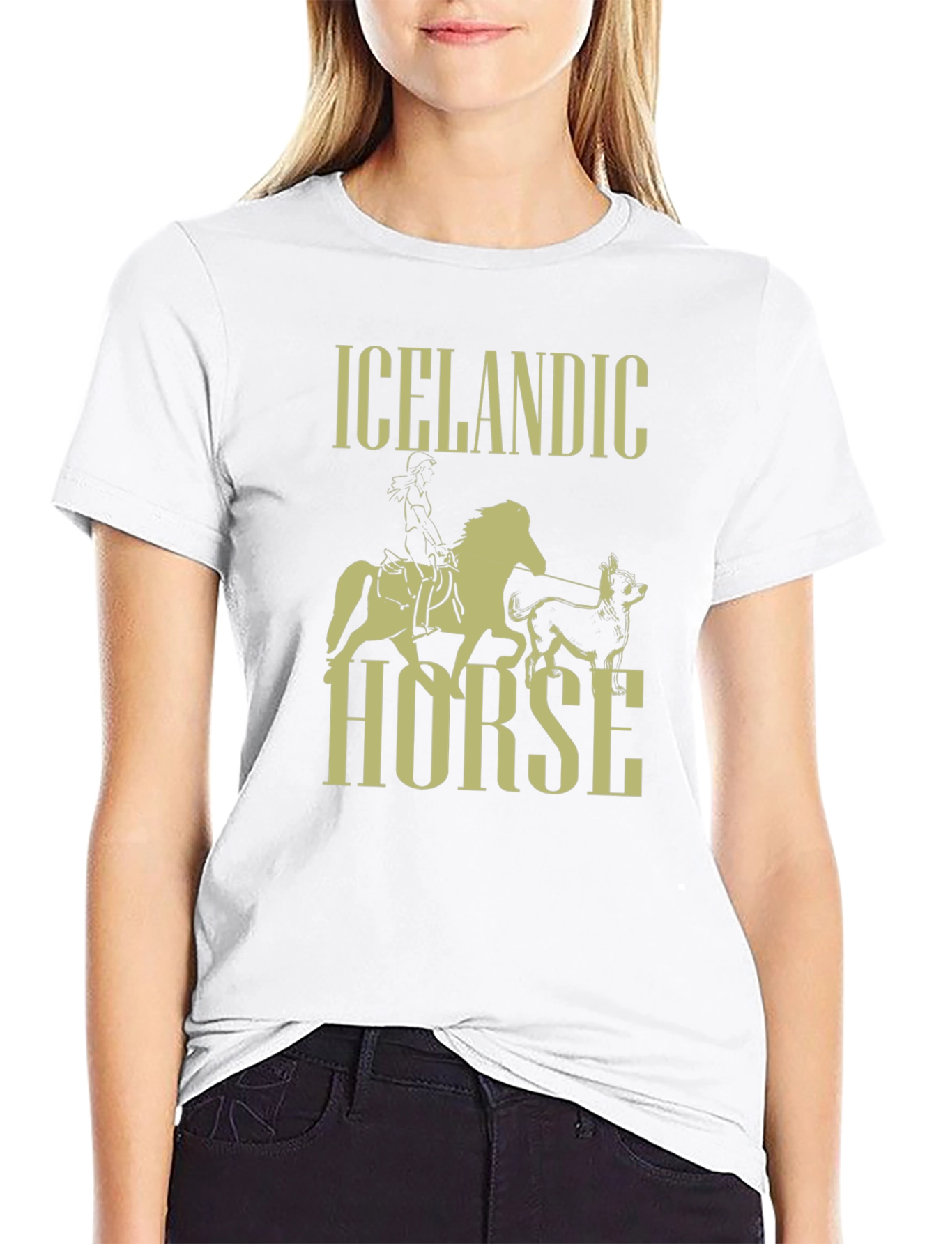 Black Icelandic Horse Graphic T-Shirt - Black view 9