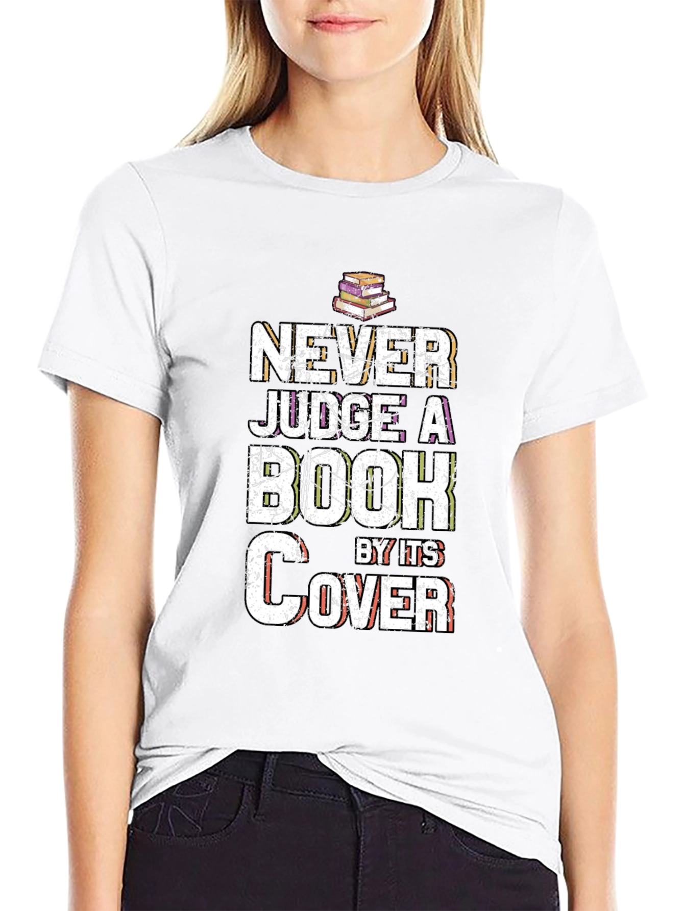 Black Never Judge a Book by Its Cover T-Shirt view 9