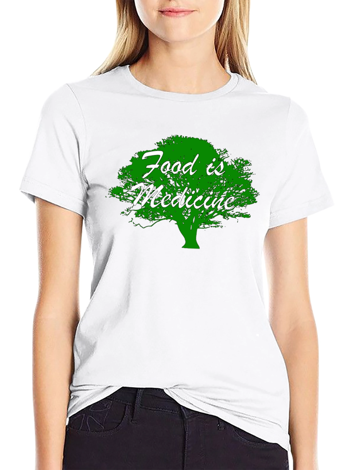 Black Food is Medicine T-Shirt - Organic Health Tee view 9