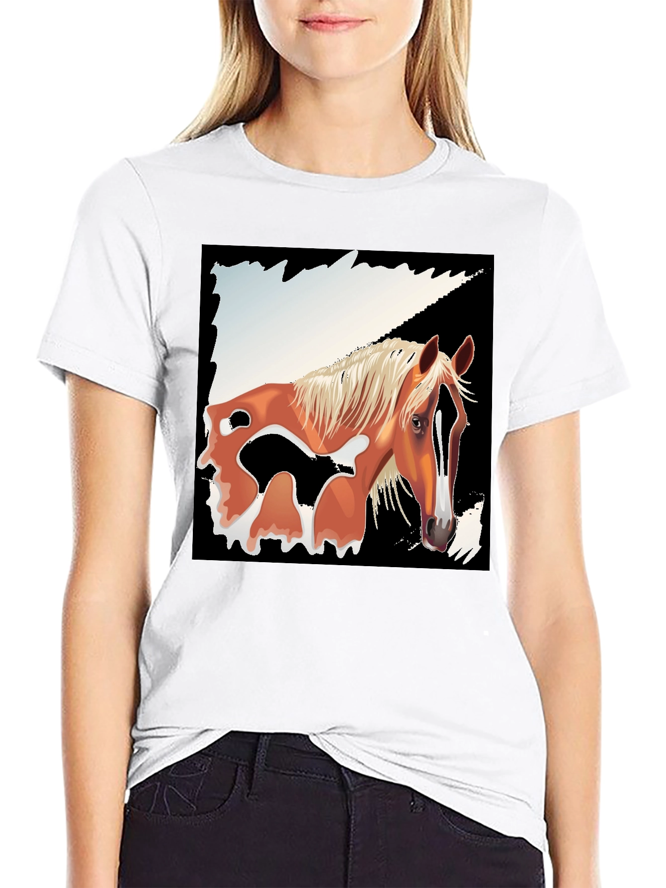 Black Horse Graphic Tee - Men's Black T-Shirt view 9