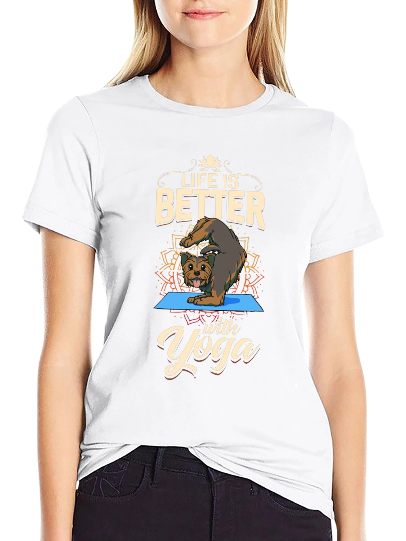 Black Life is Better with Yoga T-Shirt view 9