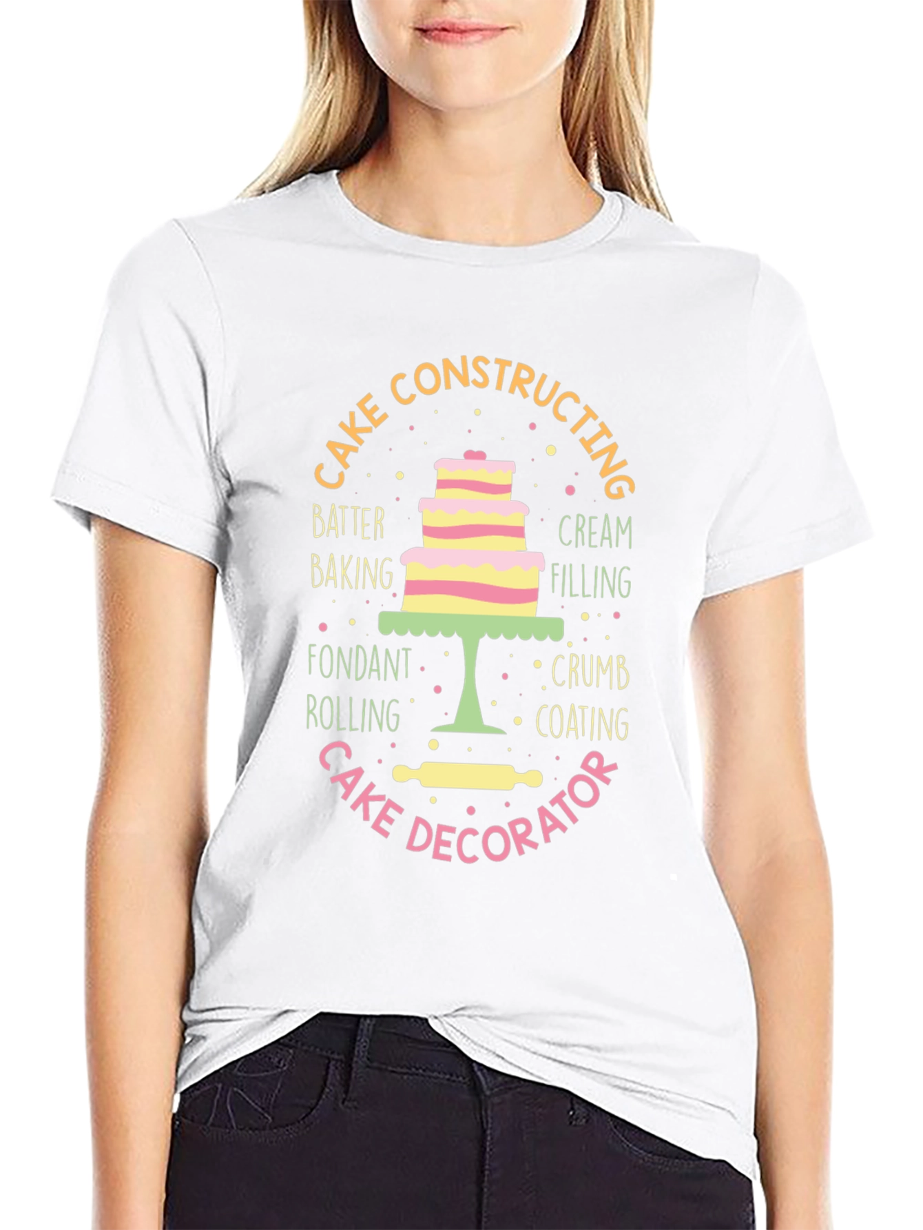 Black Cake Decorator T-Shirt: Baking Enthusiast Gift view 9