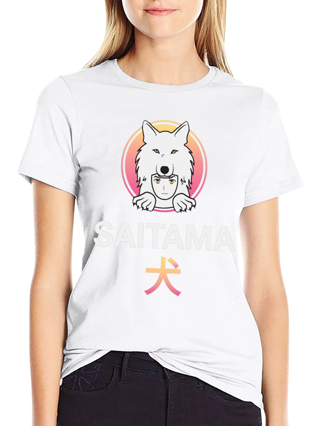 Black Saitama Dog Graphic T-Shirt - Anime Inspired view 9