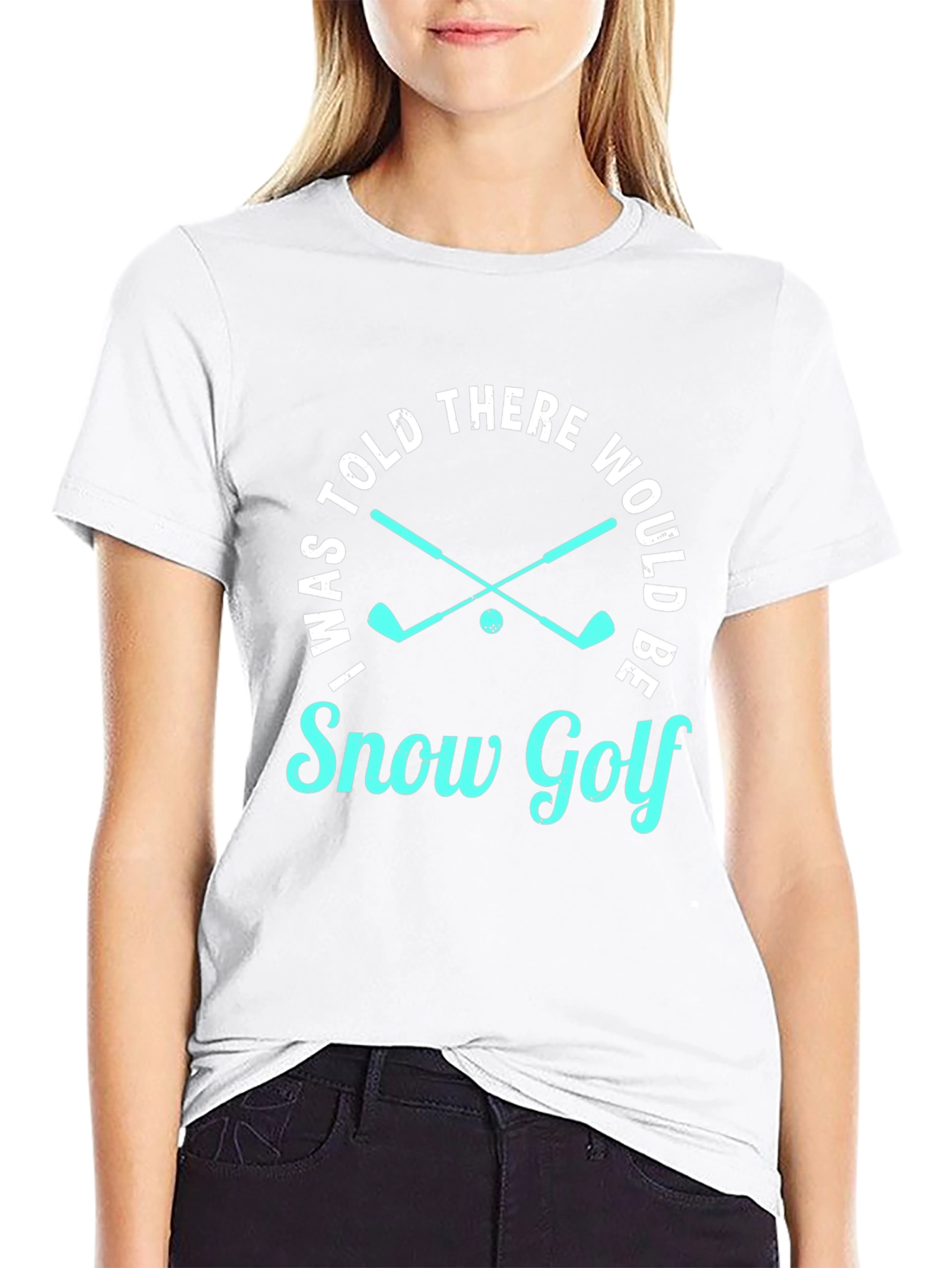 Black Snow Golf T-Shirt - Funny Golfing Tee view 9
