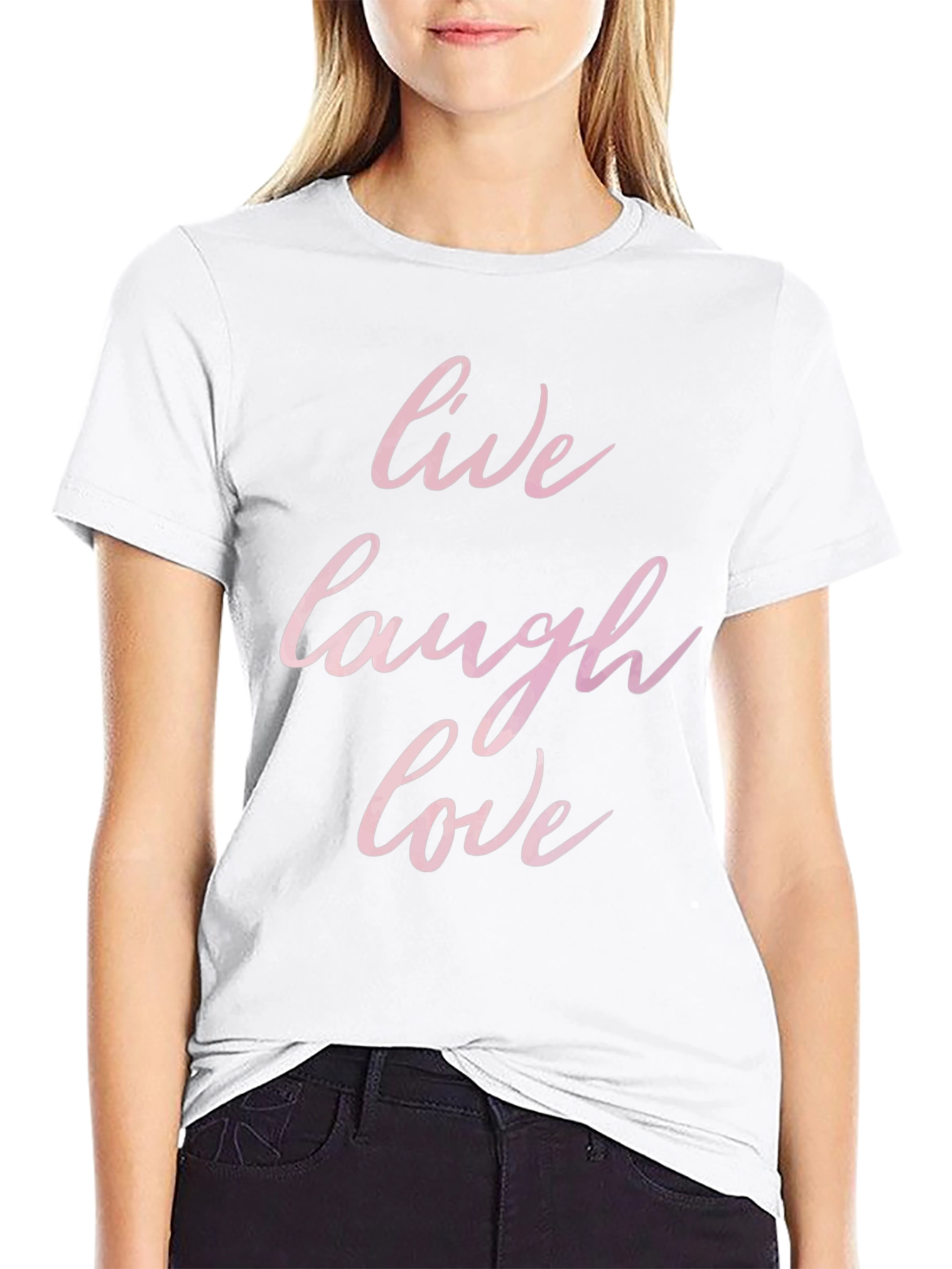 Black Live Laugh Love Black Tee view 9