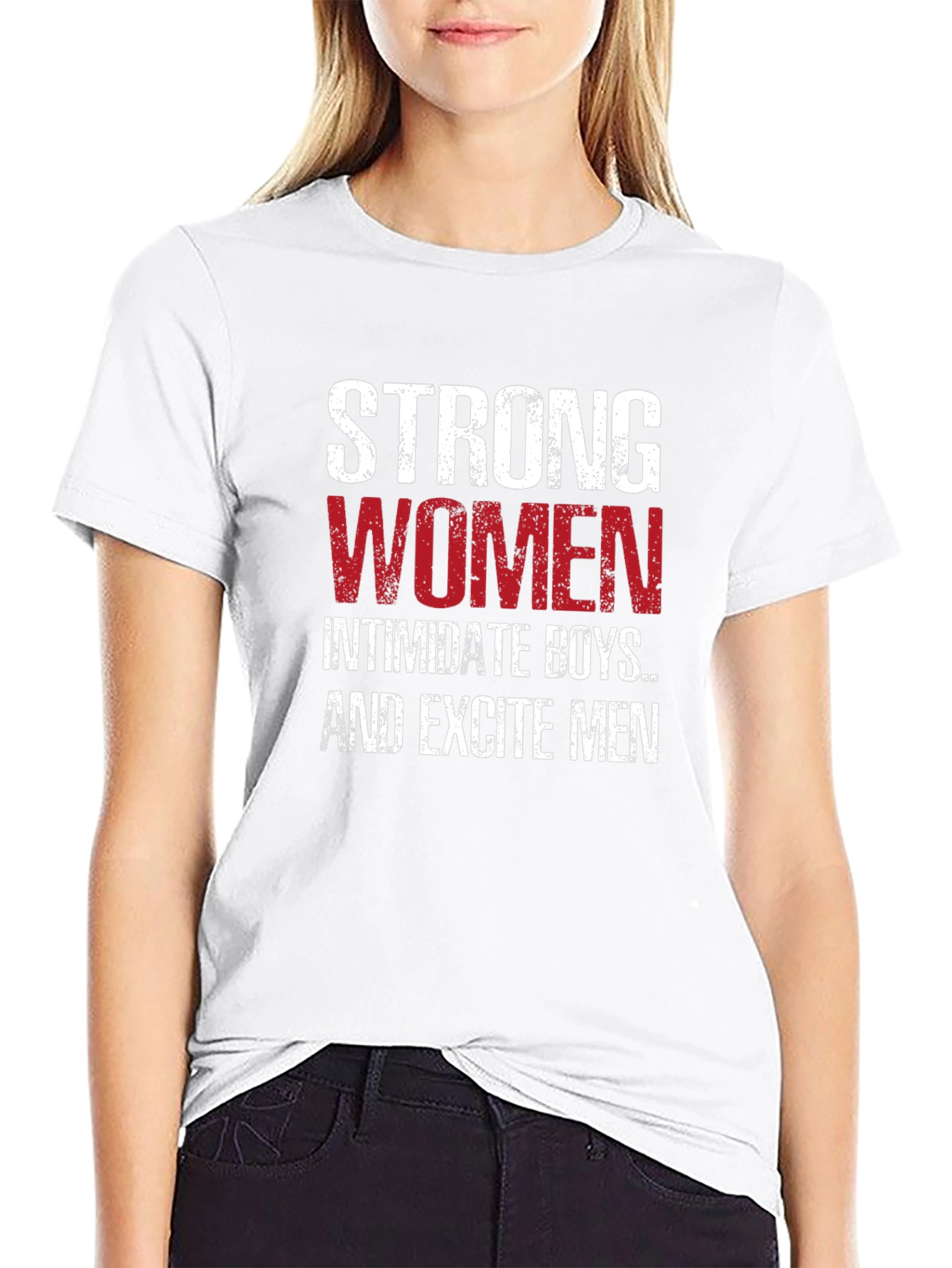 Black Strong Women T-Shirt -  Empowering Graphic Tee view 9