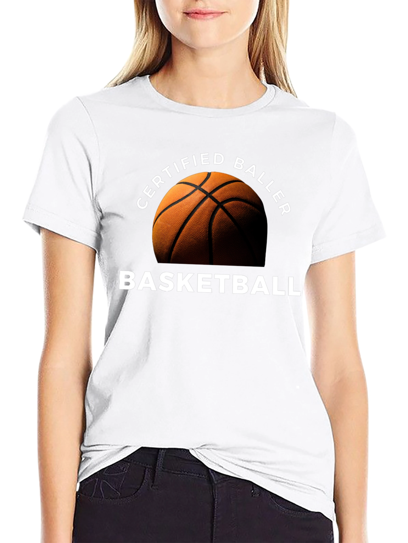 Black Certified Baller Basketball Graphic T-Shirt view 9
