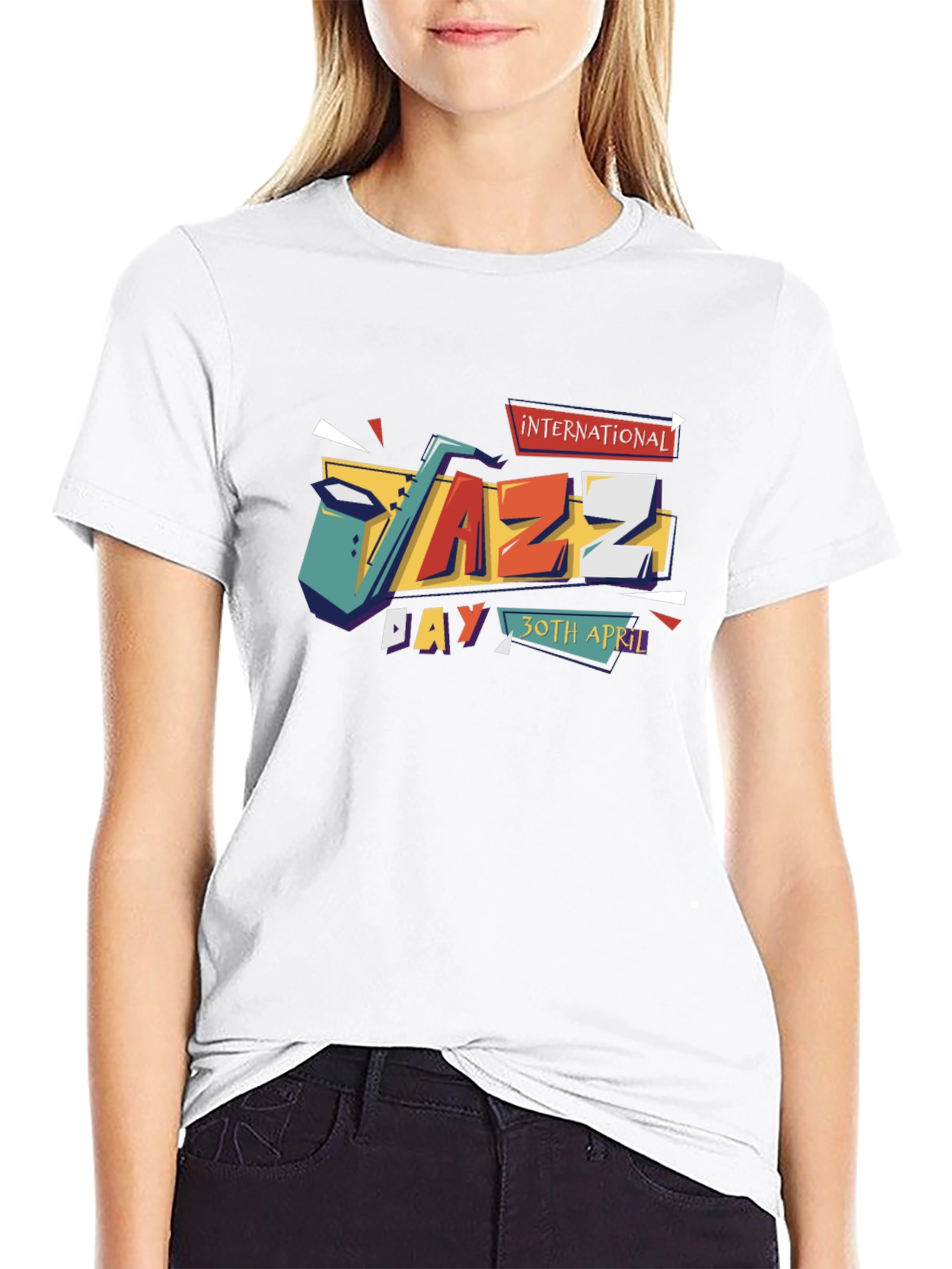 Black International Jazz Day Black T-Shirt view 9
