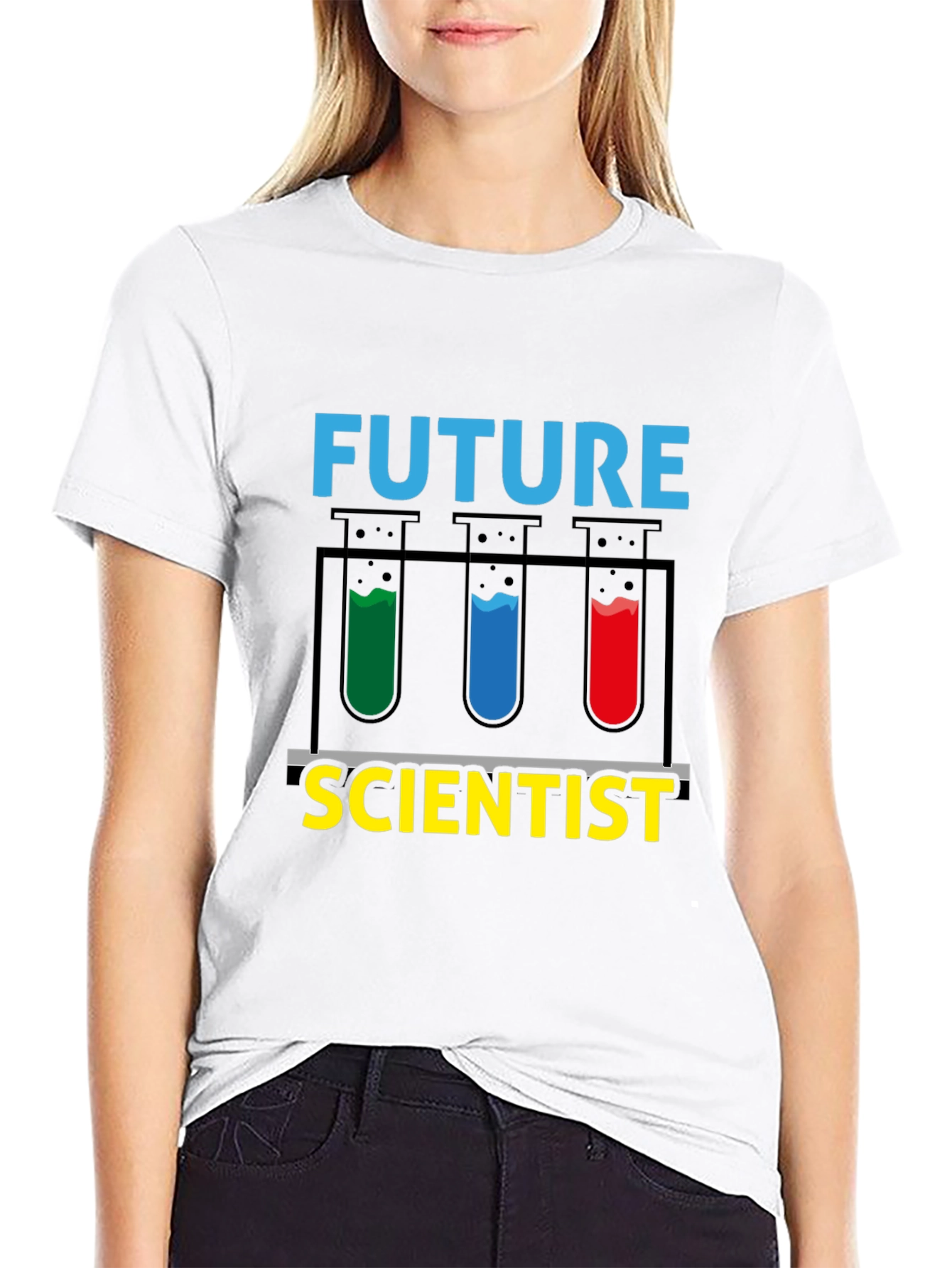 Black Future Scientist T-Shirt - Science Experiment Design view 9