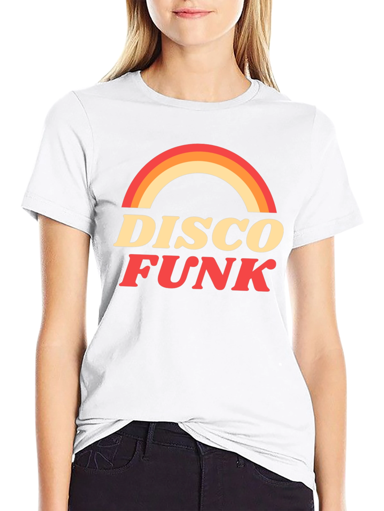 Black Retro Disco Funk Graphic T-Shirt view 9