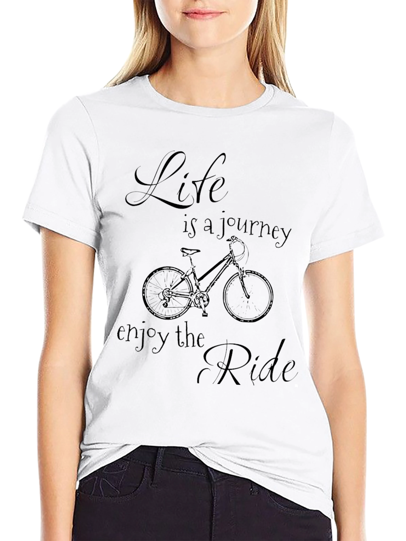 Life is a Journey Bicycle Graphic Tee - 9
