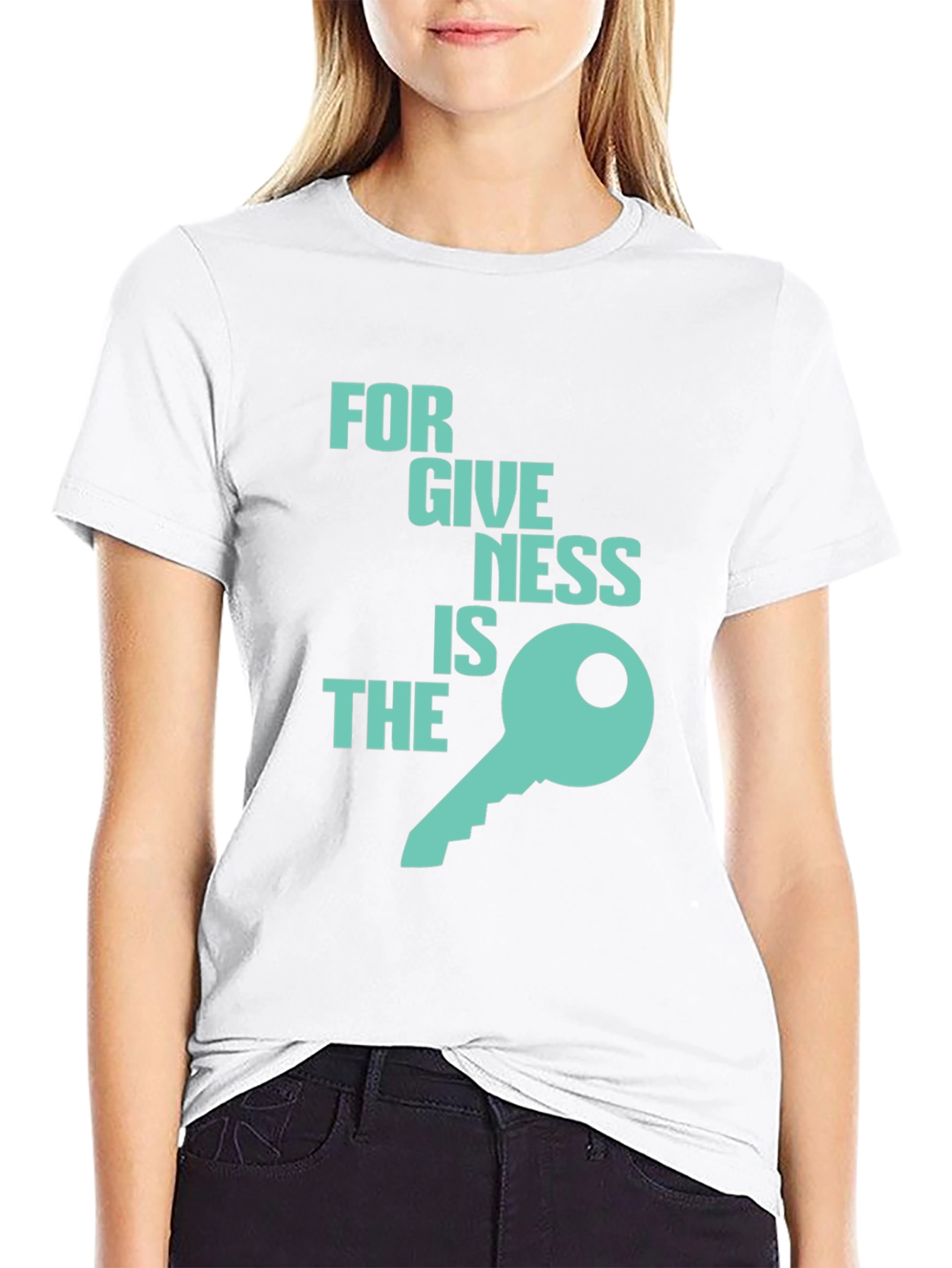 Black Forgiveness is Key Graphic T-Shirt view 9