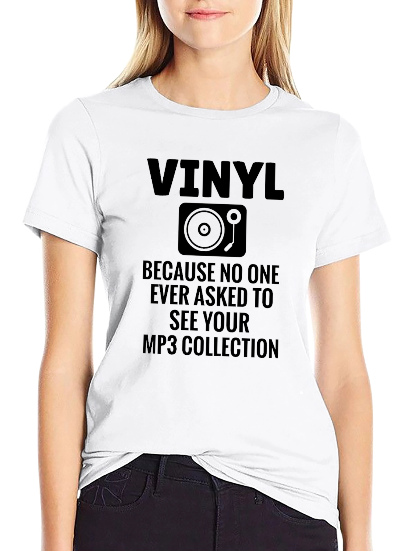 Black Vinyl Records T-Shirt - Music Lover Tee view 9