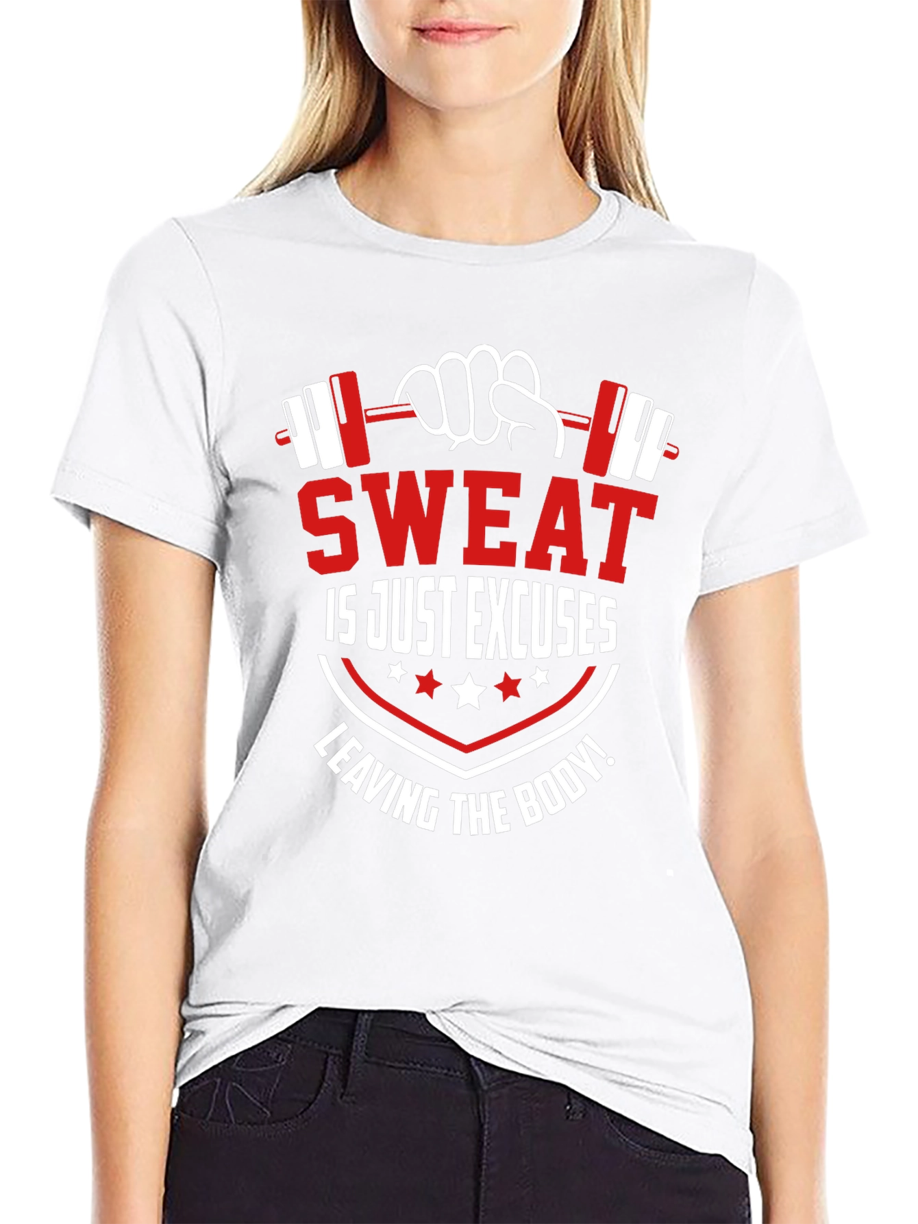 Sweat is Just Excuses Leaving the Body Black T-Shirt - 9