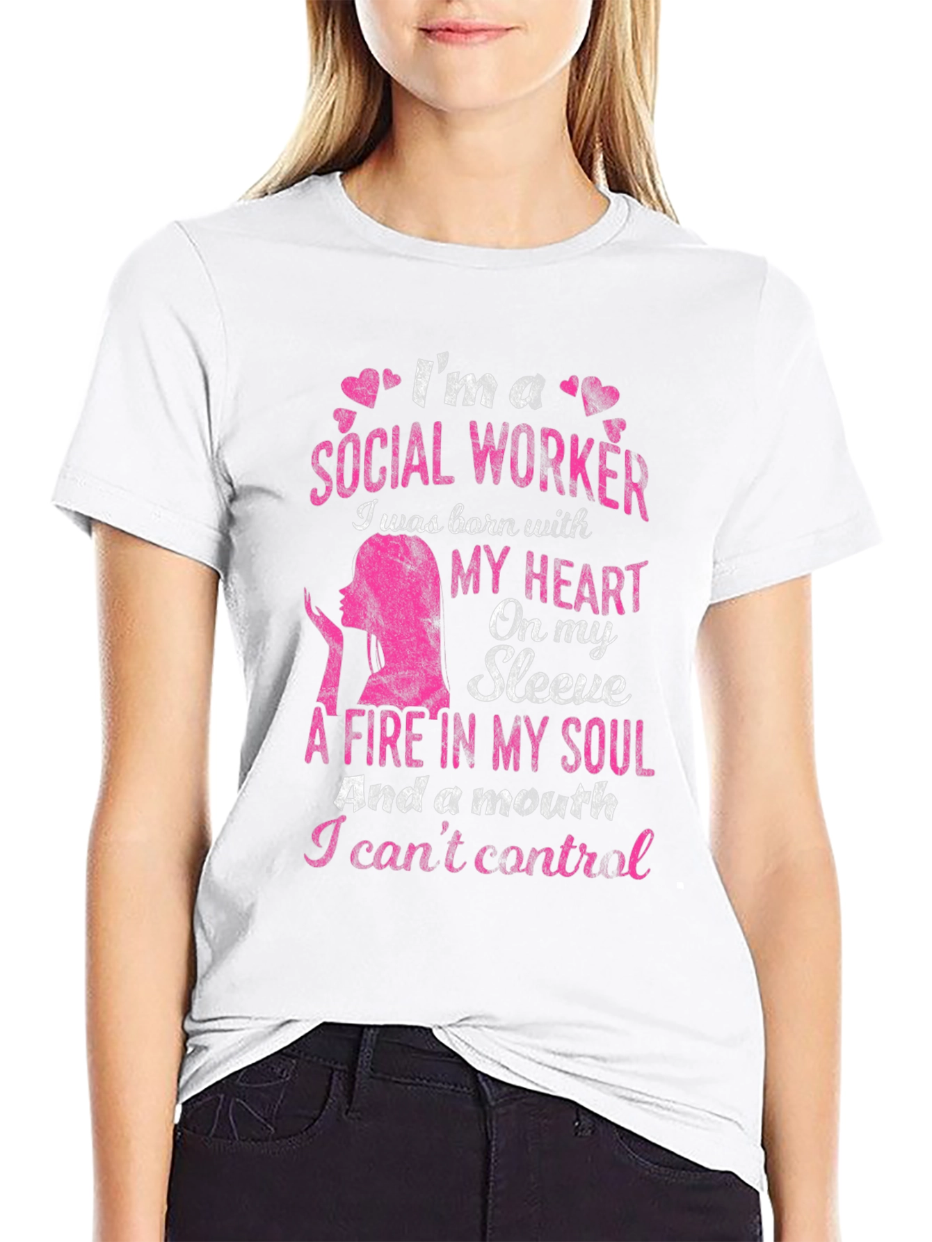Black I'm A Social Worker T-Shirt view 9