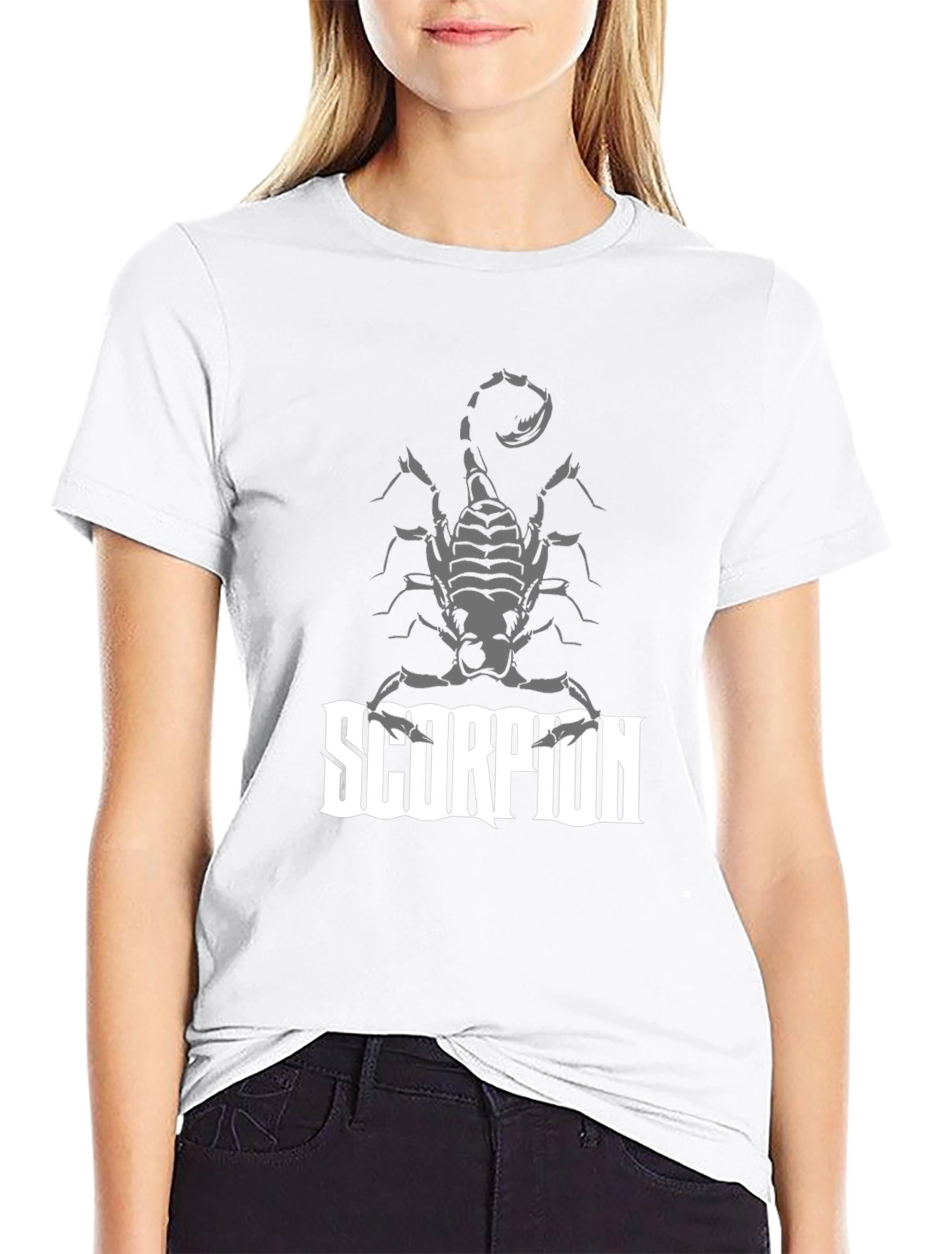 Black Scorpion Graphic Print T-Shirt - Men's Black Tee view 9