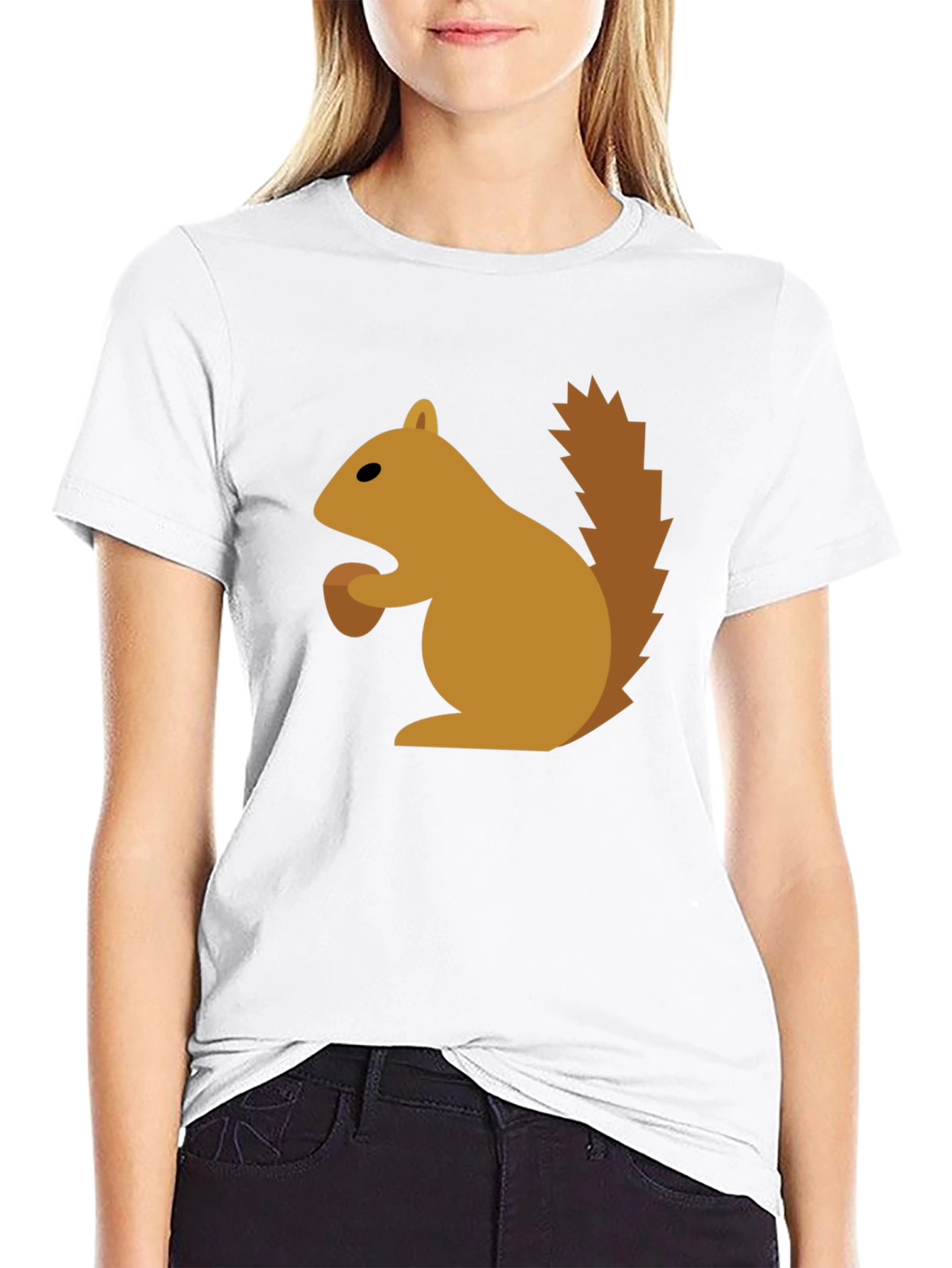 Black Squirrel Graphic Tee - Fun Black T-Shirt view 9