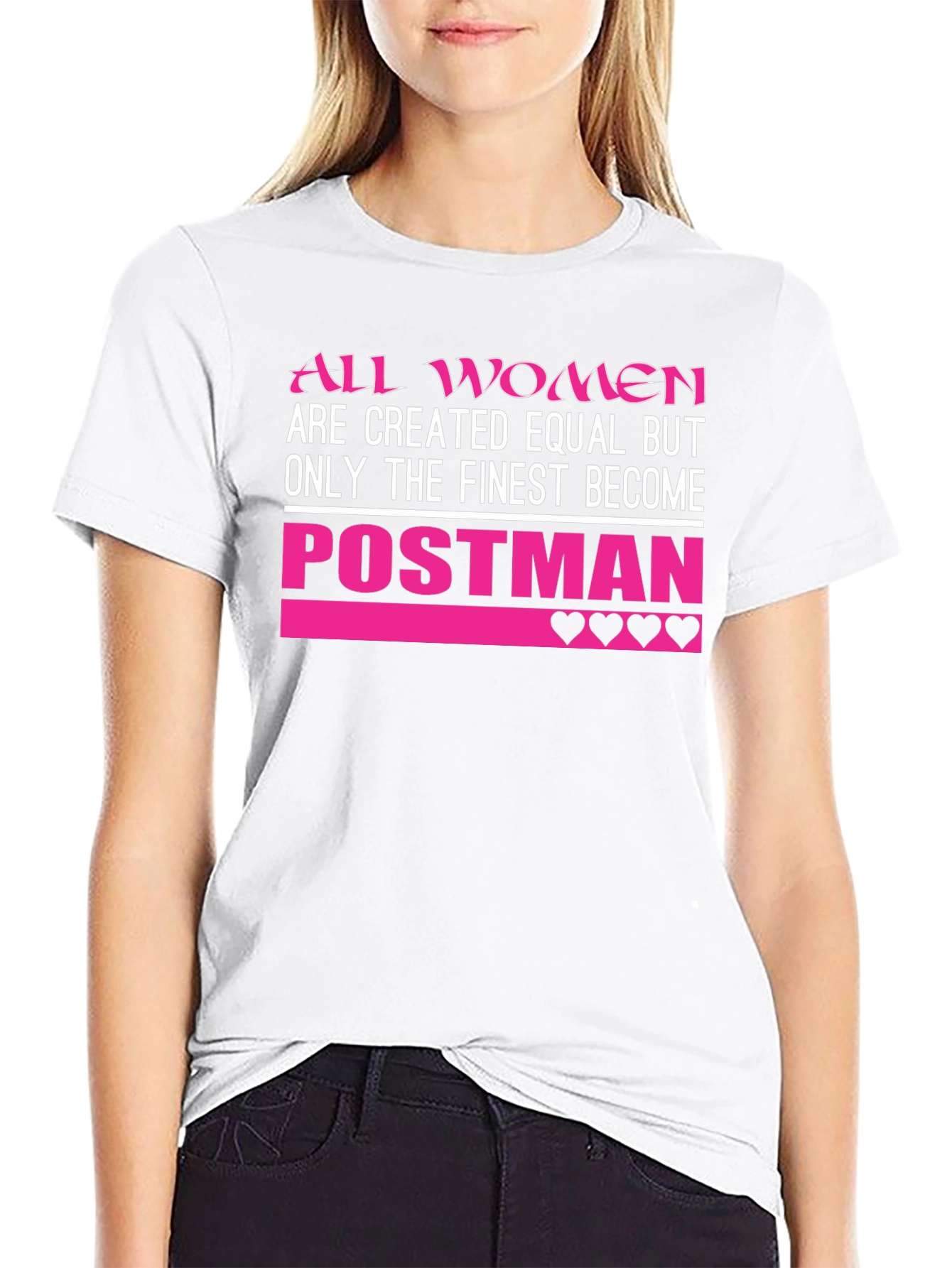 Black Finest Women Postman T-Shirt - Black view 9