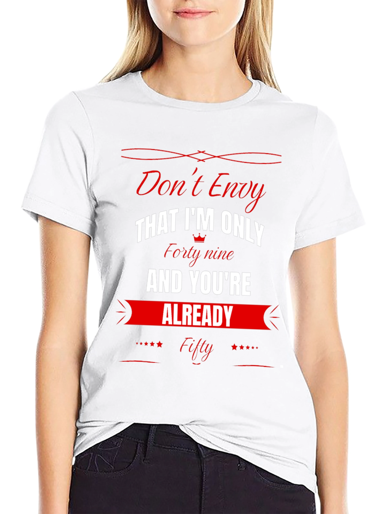 Black Don't Envy Funny 49th Birthday T-Shirt view 9