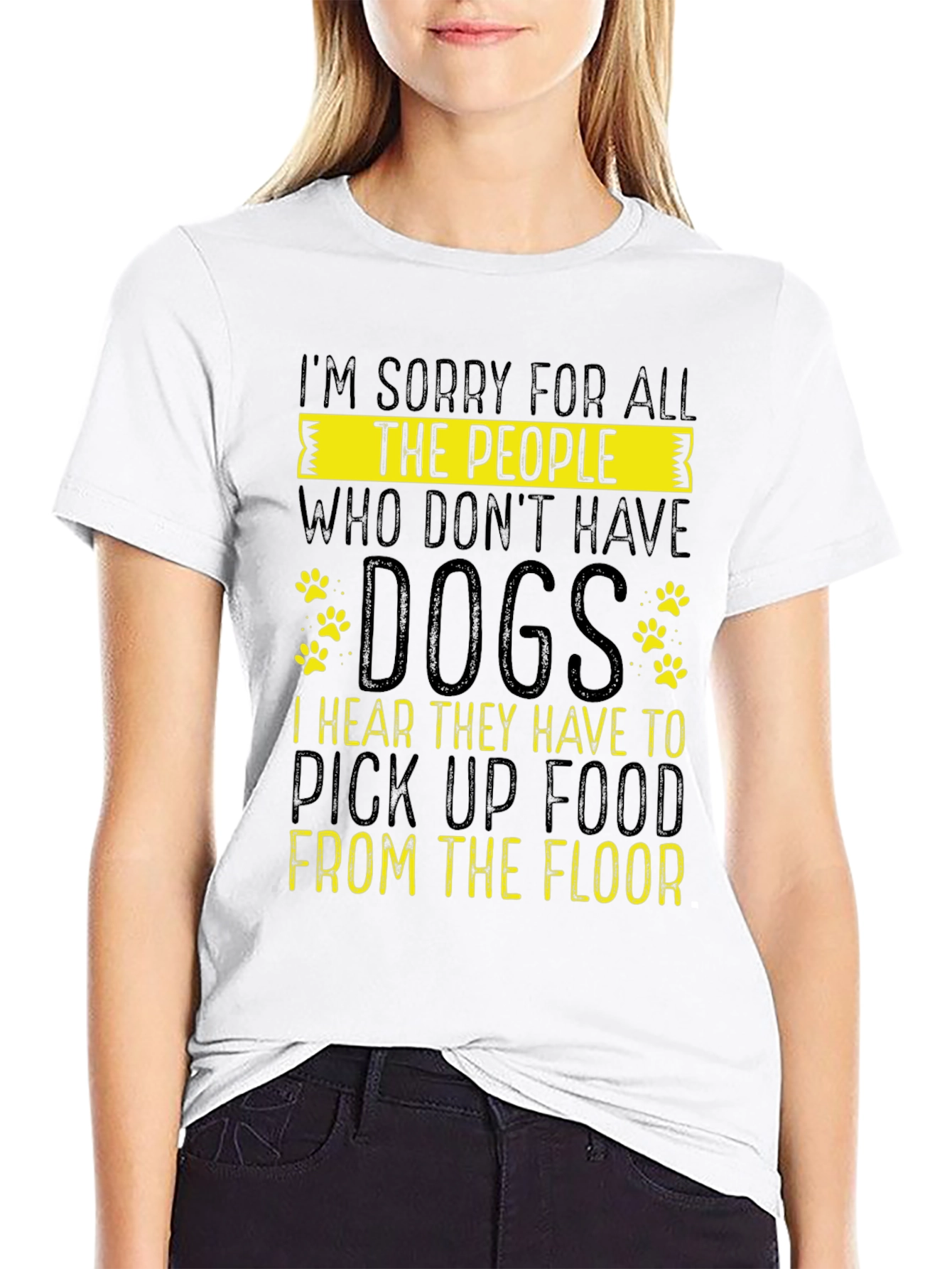 Black Sorry for All The People Who Don't Have Dogs Graphic T-Shirt view 9
