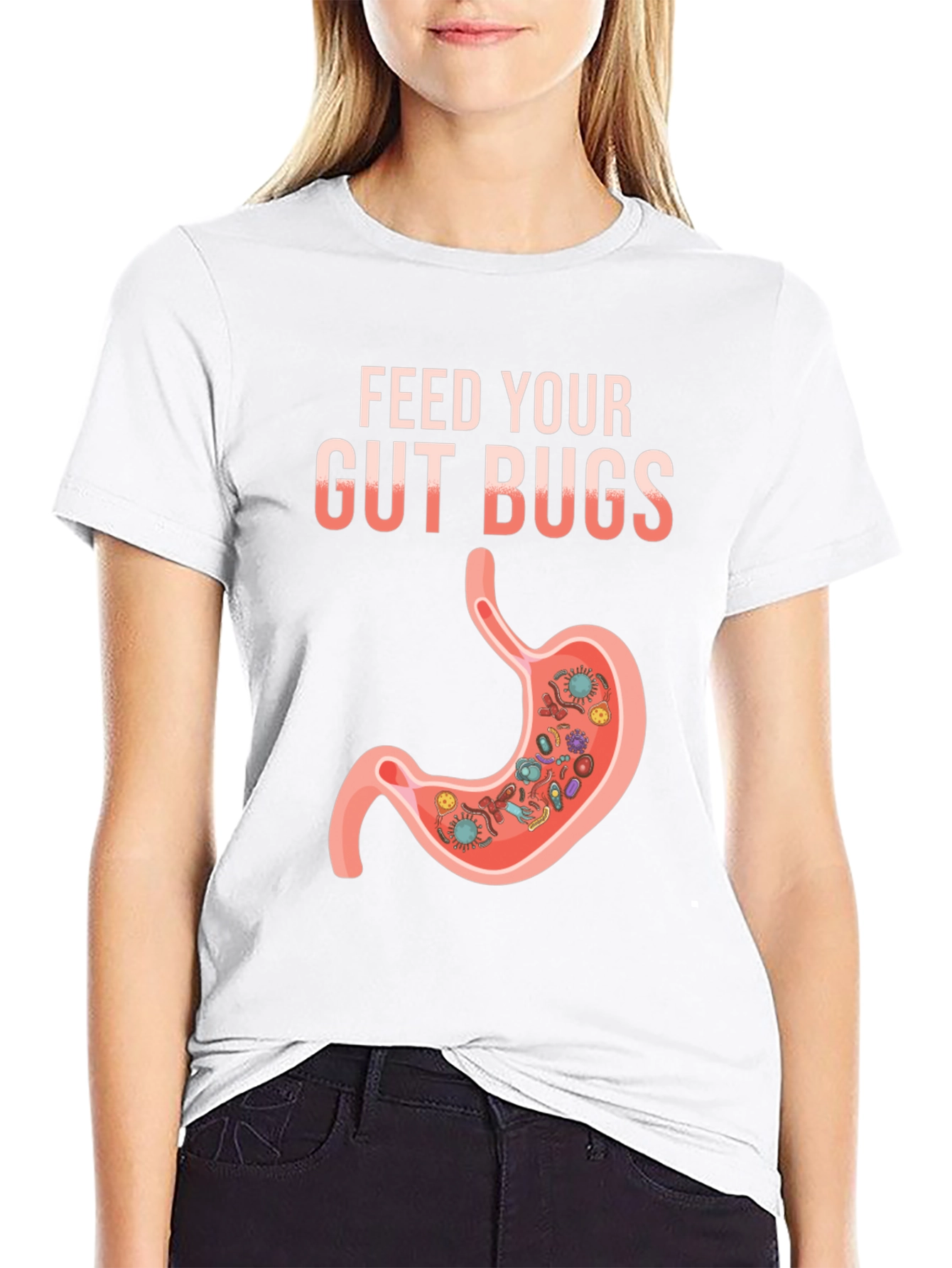 Feed Your Gut Bugs T-Shirt Funny Health Tee - 9