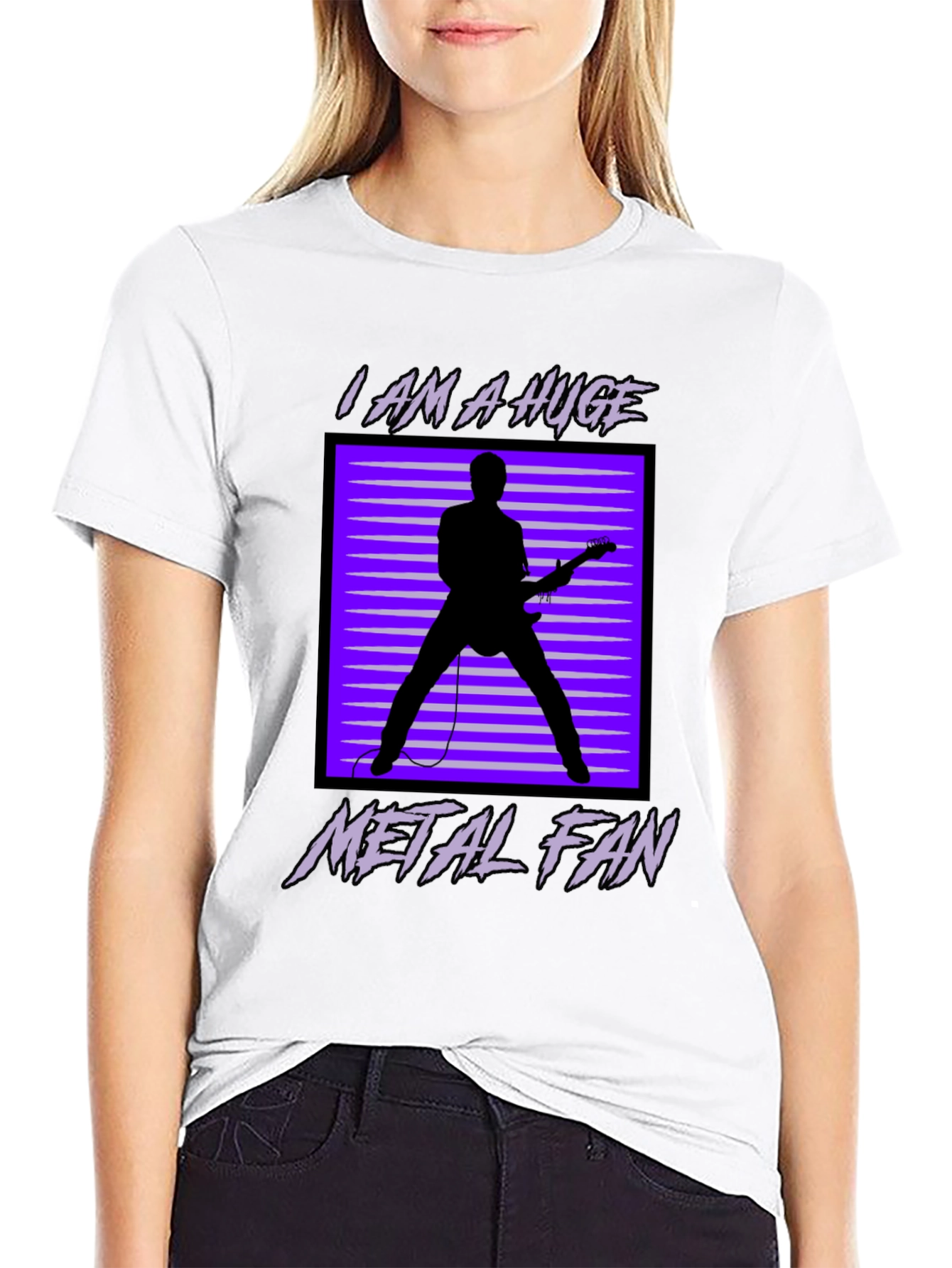 Black Metal Fan T-Shirt - Graphic Print - Black view 9