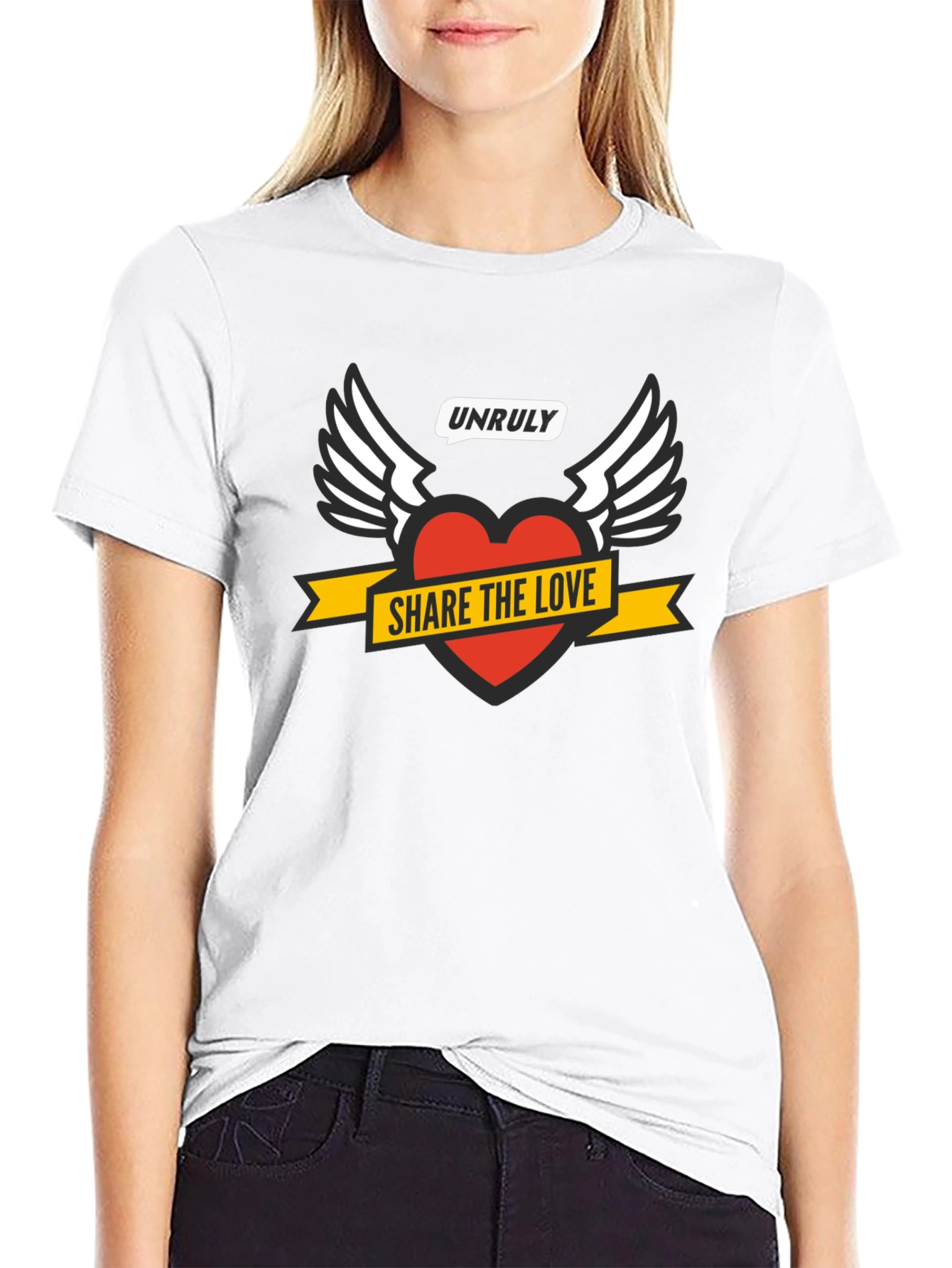 Black Unruly Share the Love Graphic Tee view 9