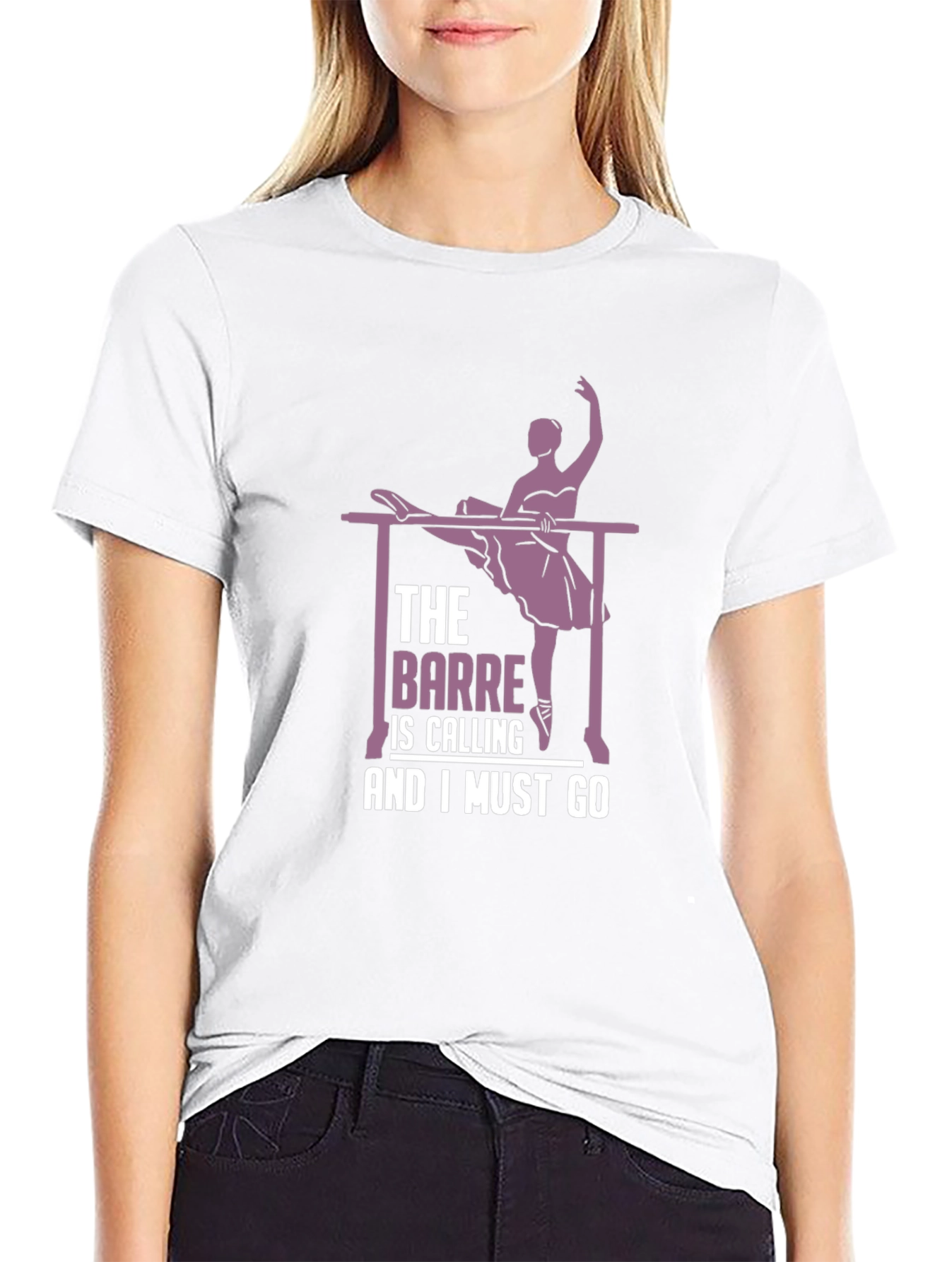 Black Ballet Barre Calling T-Shirt - Dance Apparel view 9