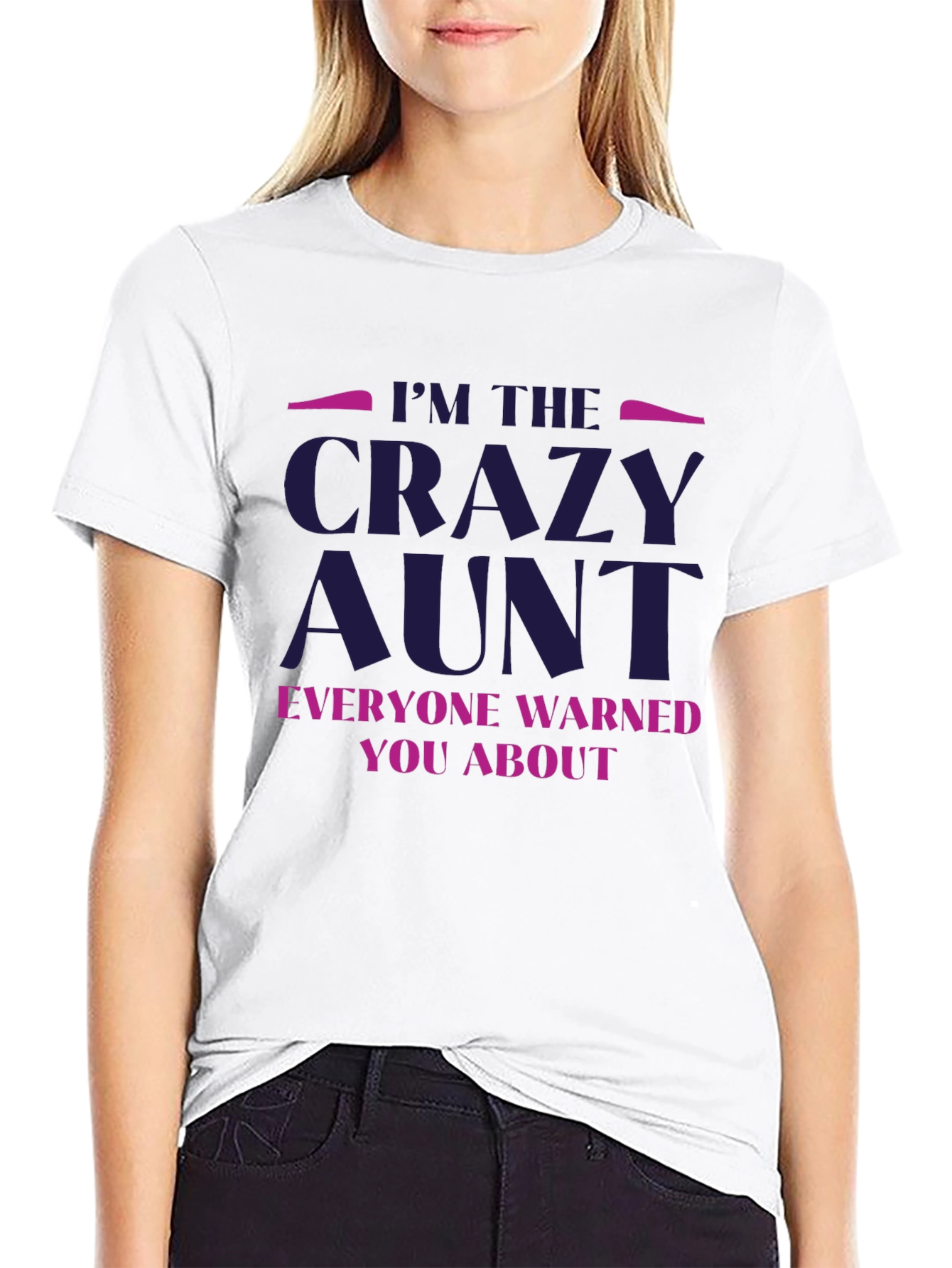 Black I'm The Crazy Aunt T-Shirt view 9