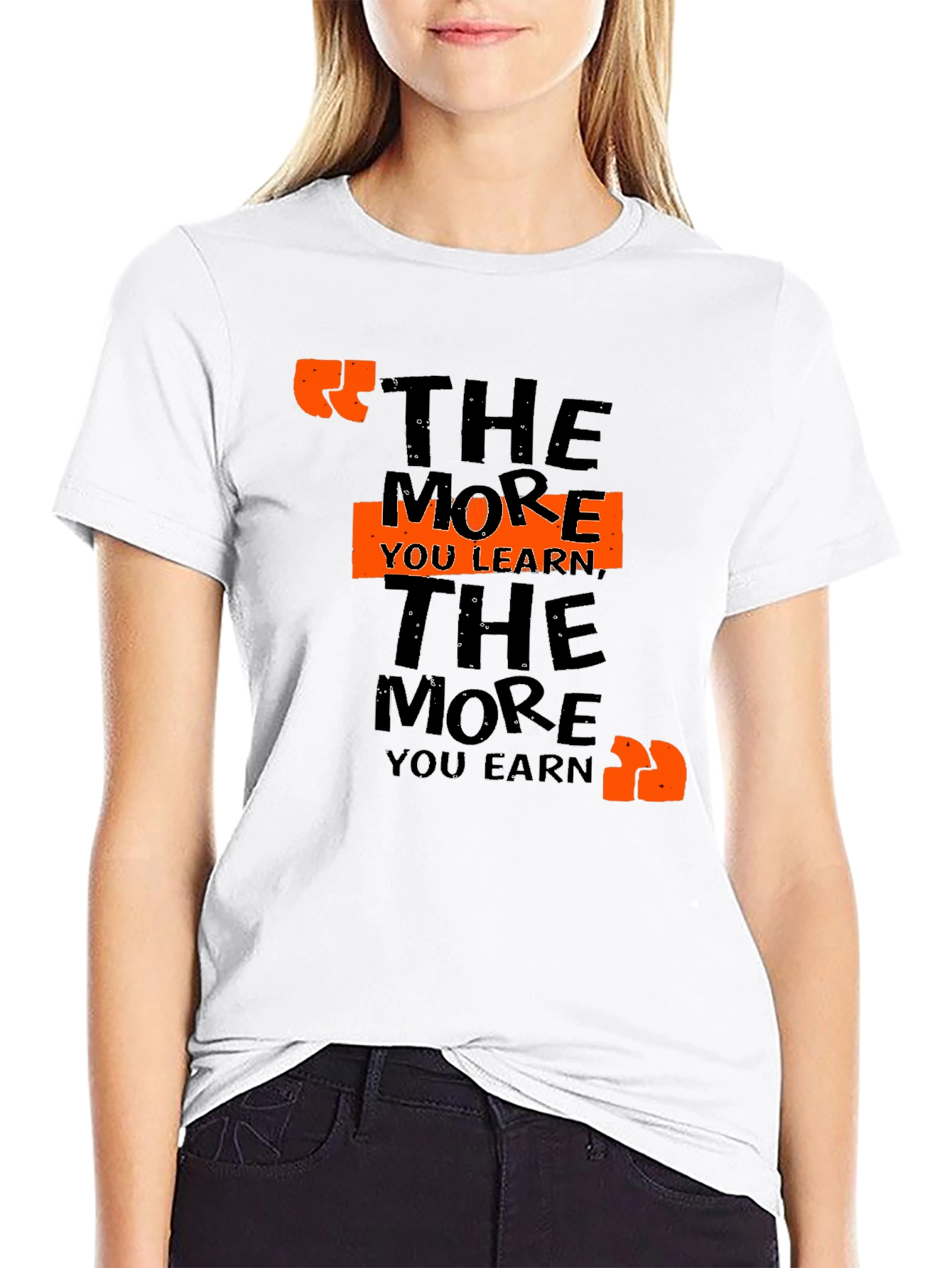 Black The More You Learn T-Shirt view 9