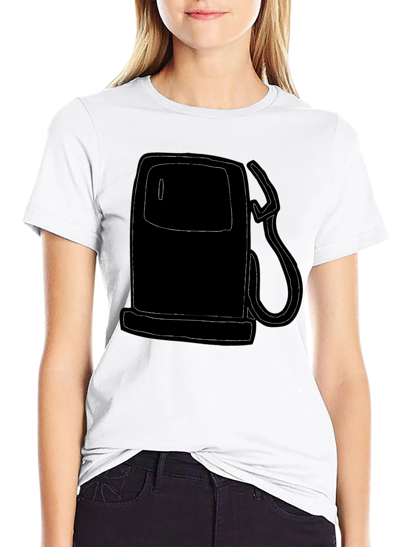 Black Gas Pump Graphic Tee - Retro Style view 9