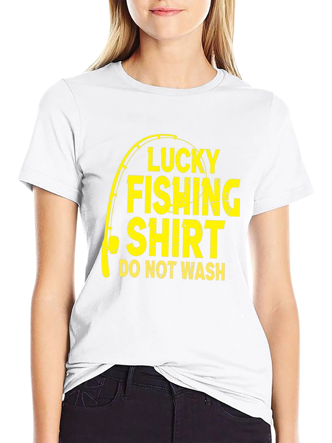 Black Lucky Fishing Shirt - Novelty Graphic Tee view 9