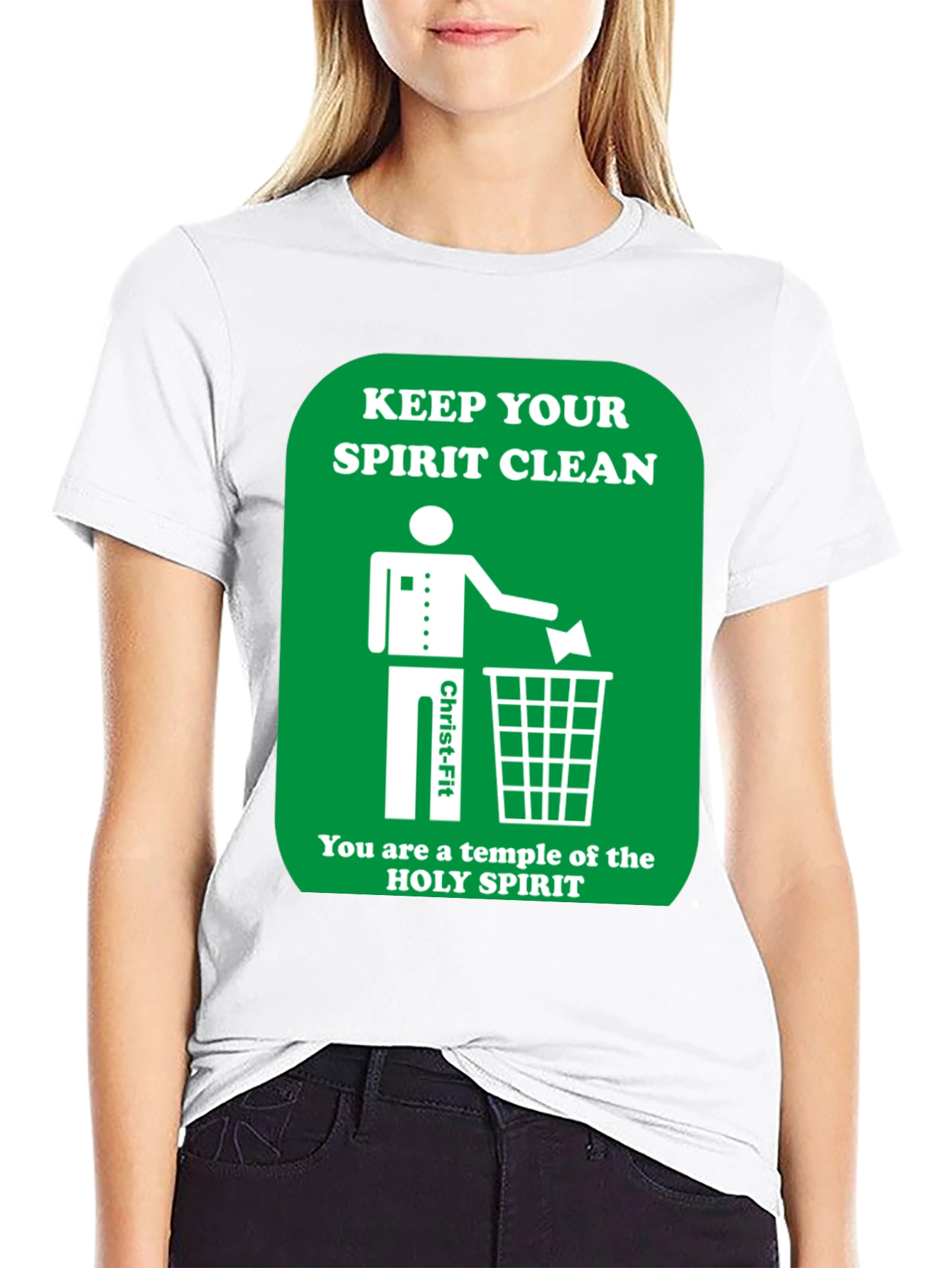 Black Keep Your Spirit Clean Graphic T-Shirt view 9