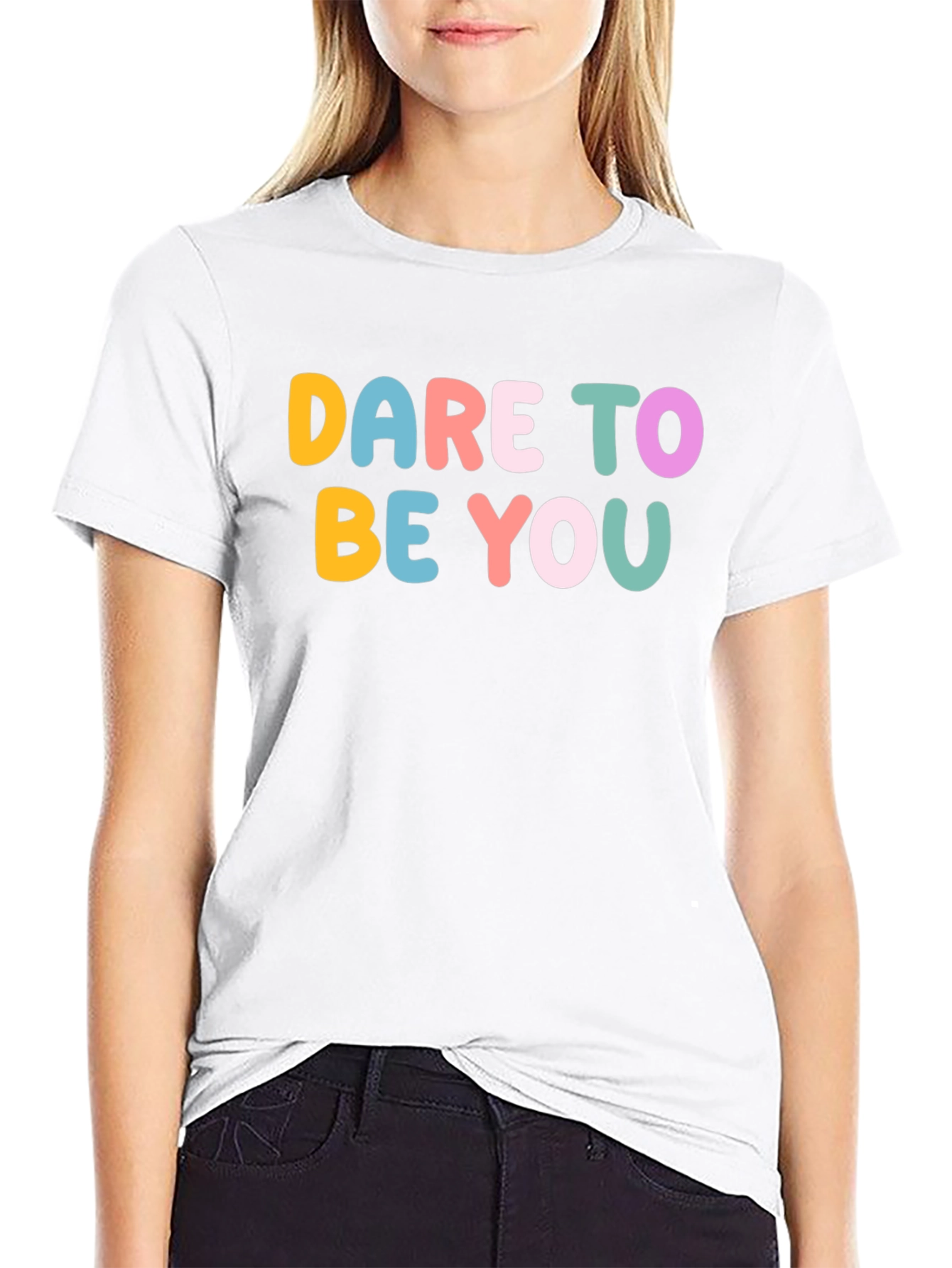 Black Dare to be You Graphic T-Shirt - Unisex view 9